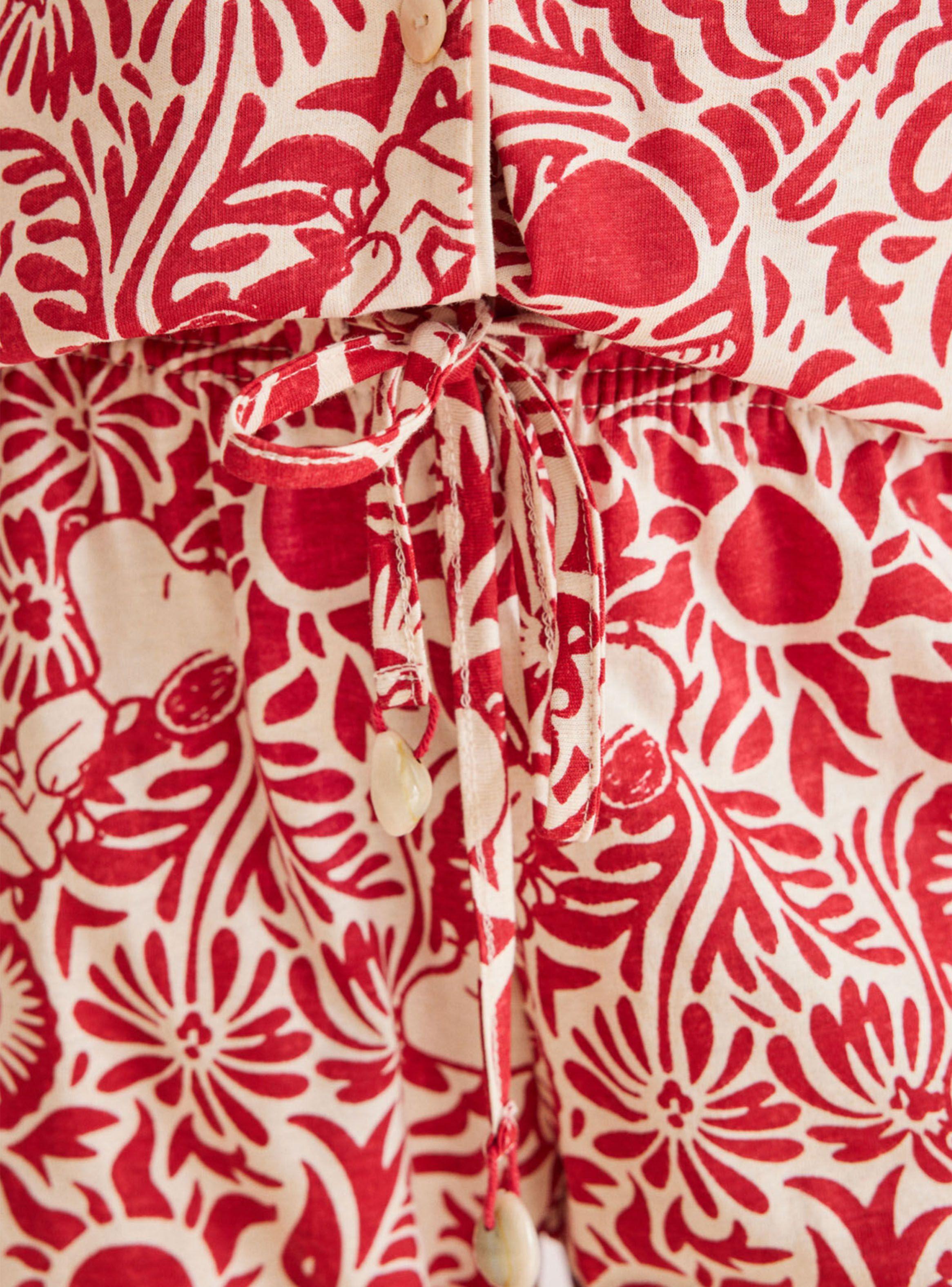 Pijama Camisero Conchas Algodón-3