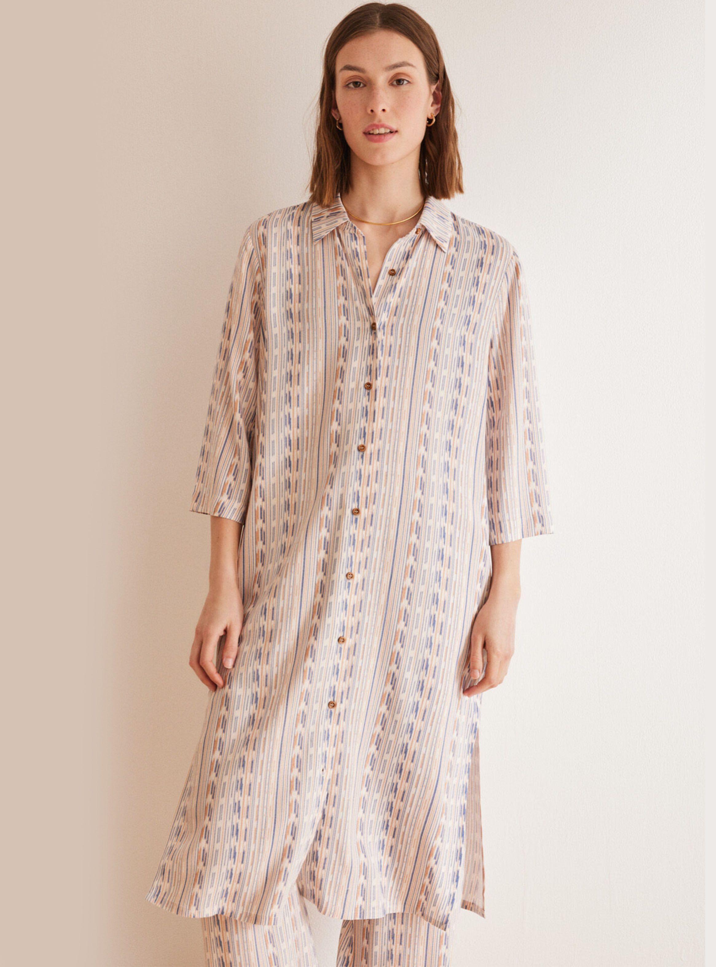 Vestido Camisero Rayas-0