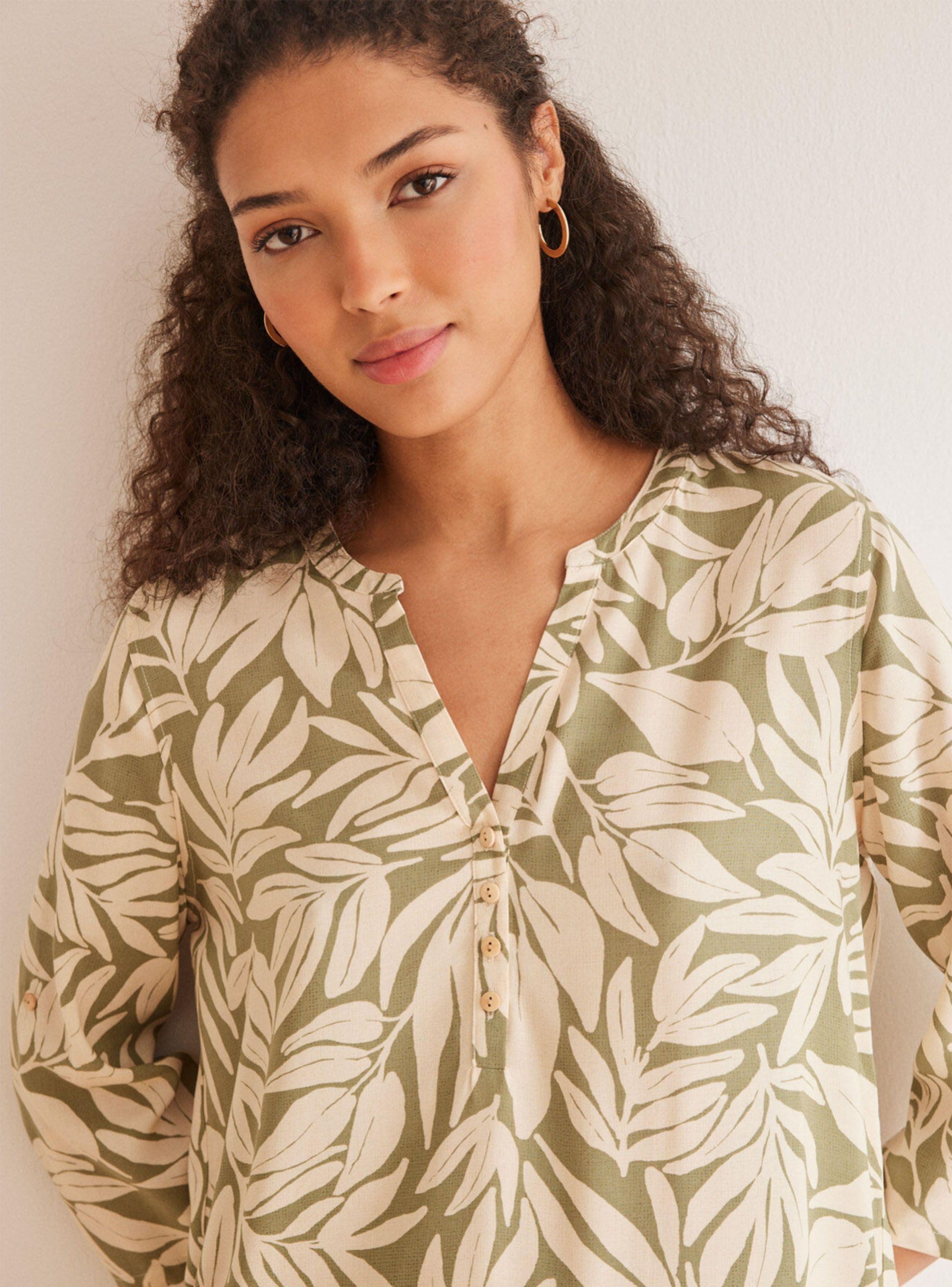 Camisa de Dormir Estampado Hojas-1