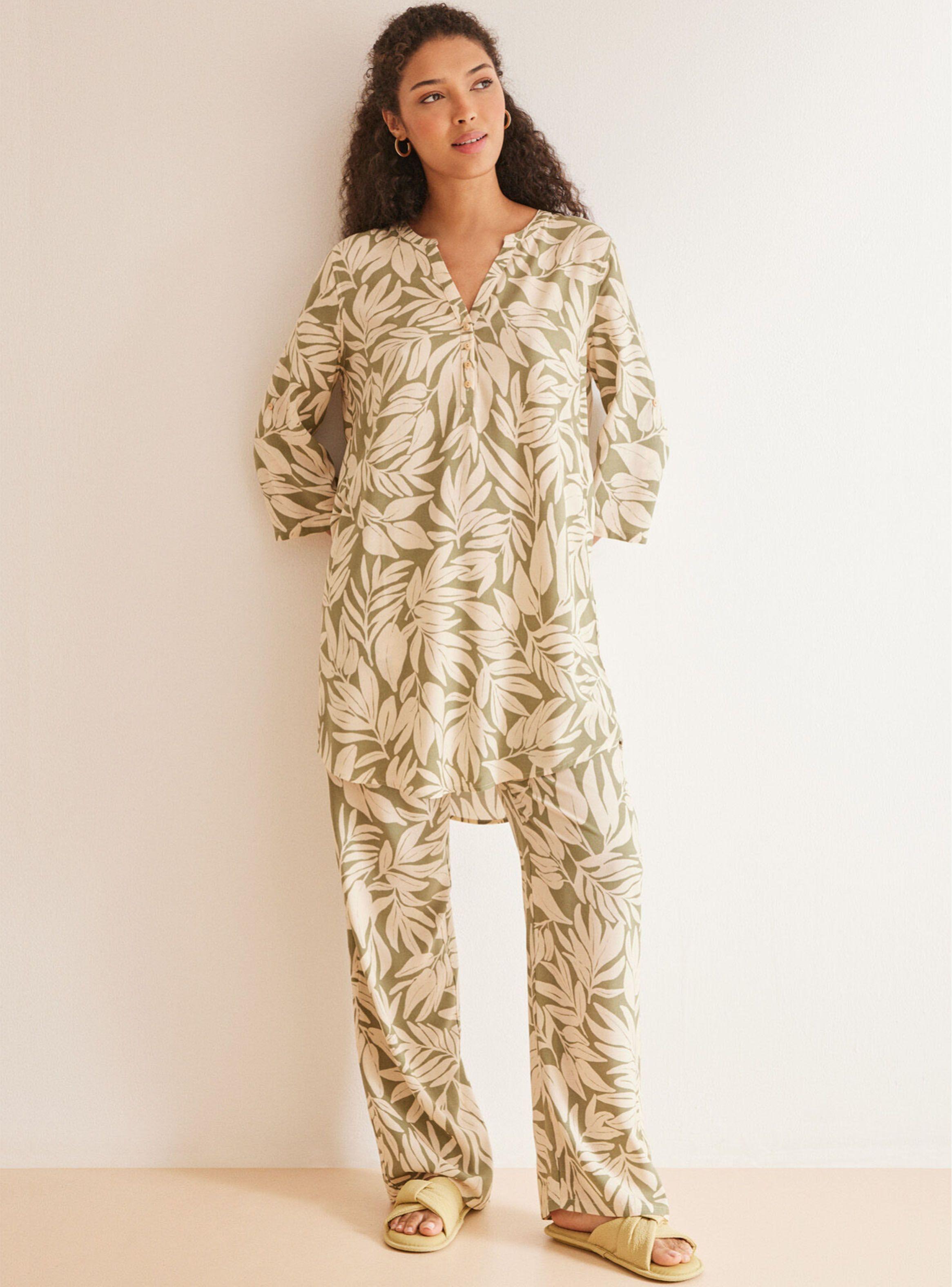 Camisa de Dormir Estampado Hojas-2