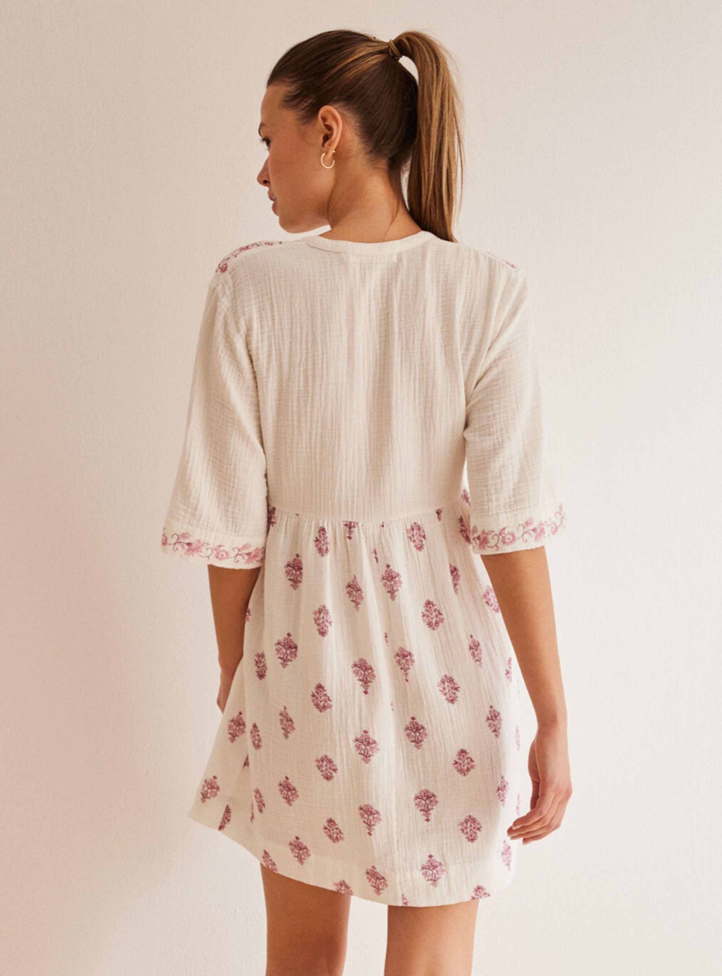 Vestido Camisola Estampado Boho-1