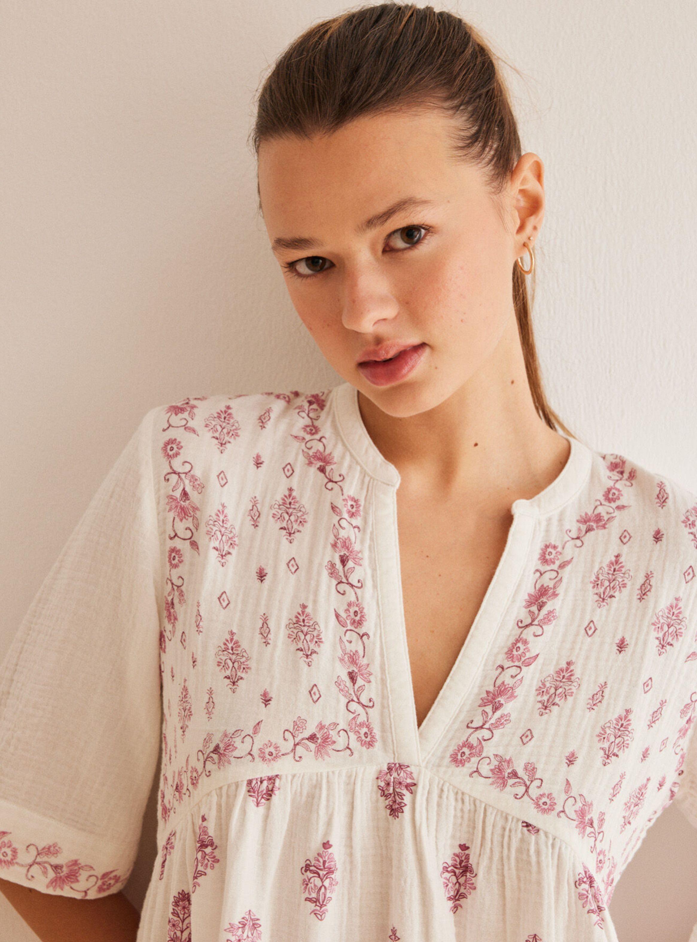 Vestido Camisola Estampado Boho-2