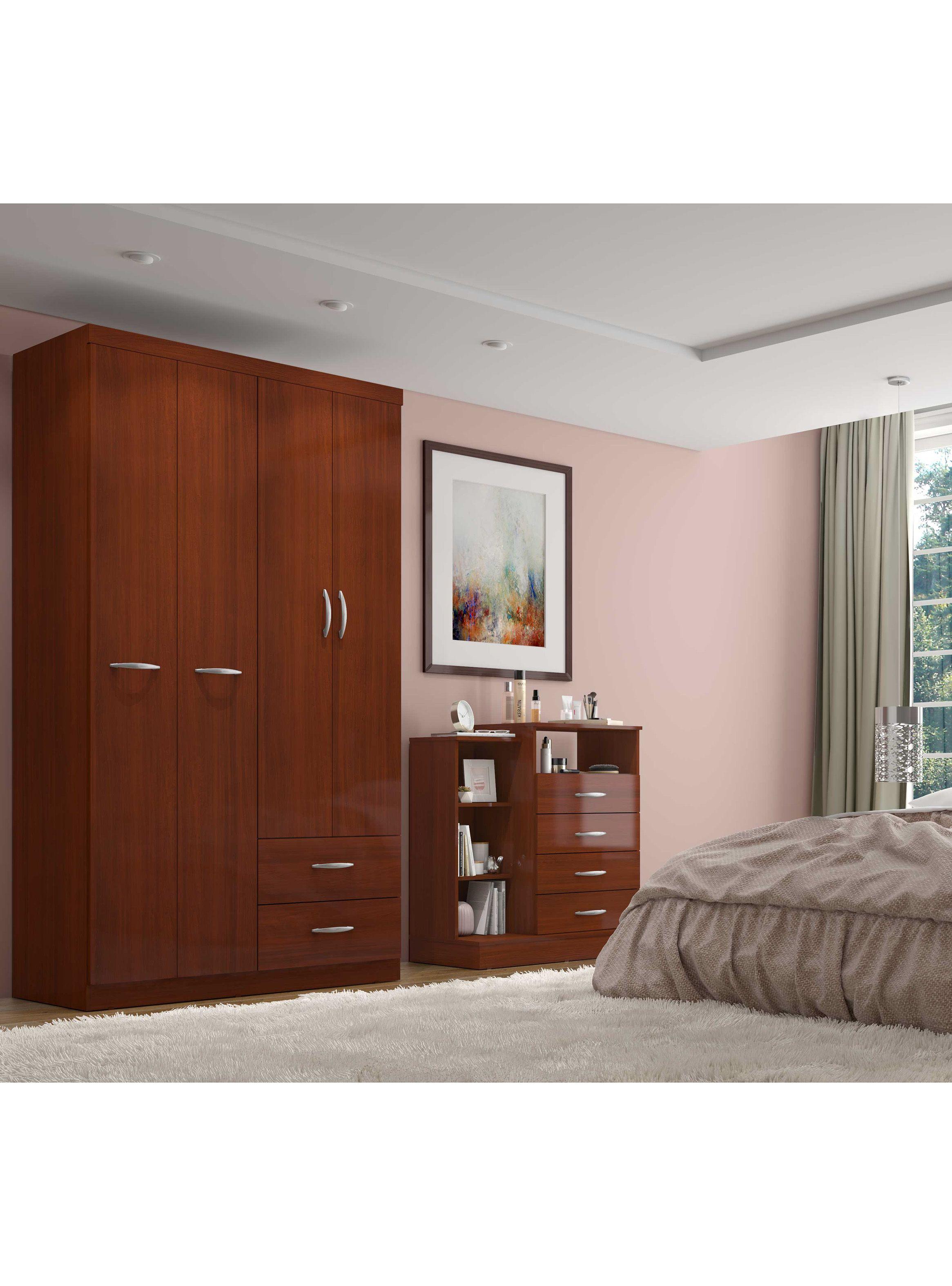 Clóset Charm New Caoba 4 Puertas + 2 Cajones-2