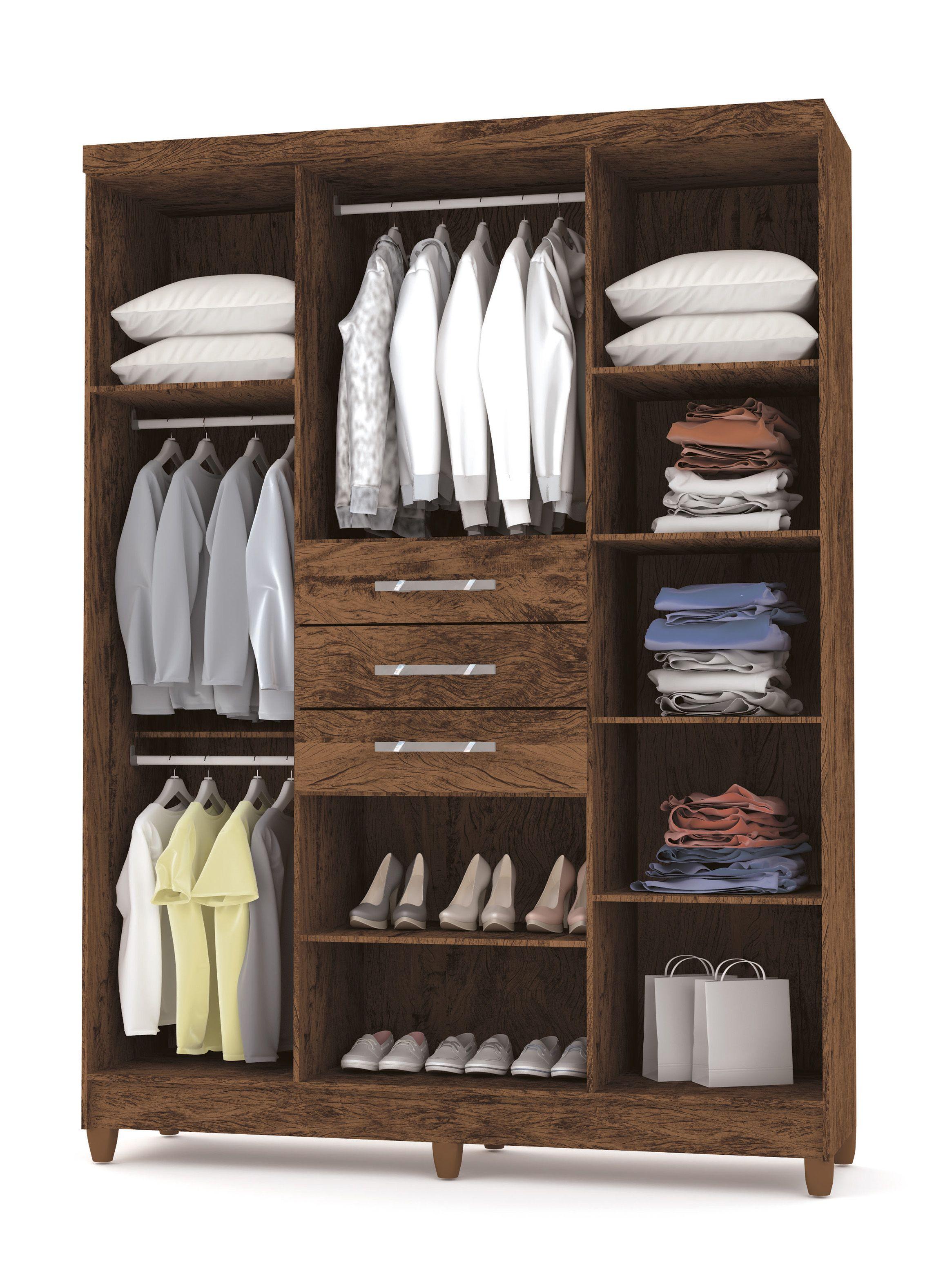 Clóset Imbua Rústico 6 Puertas + 3 Cajones-2