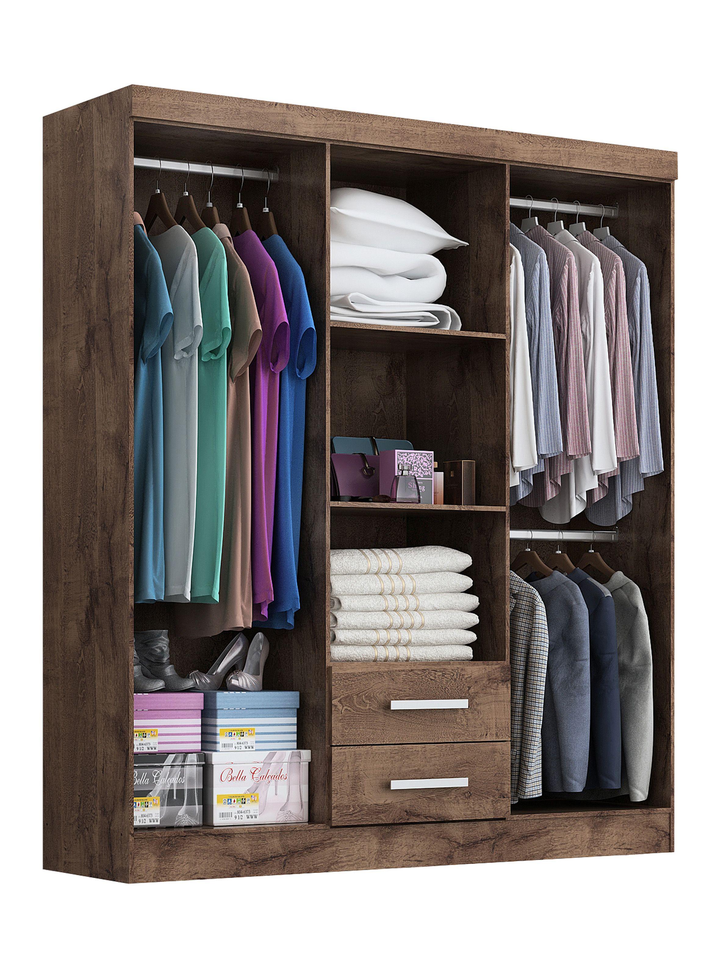 Clóset Rosa Café 6 Puertas + 2 Cajones-2