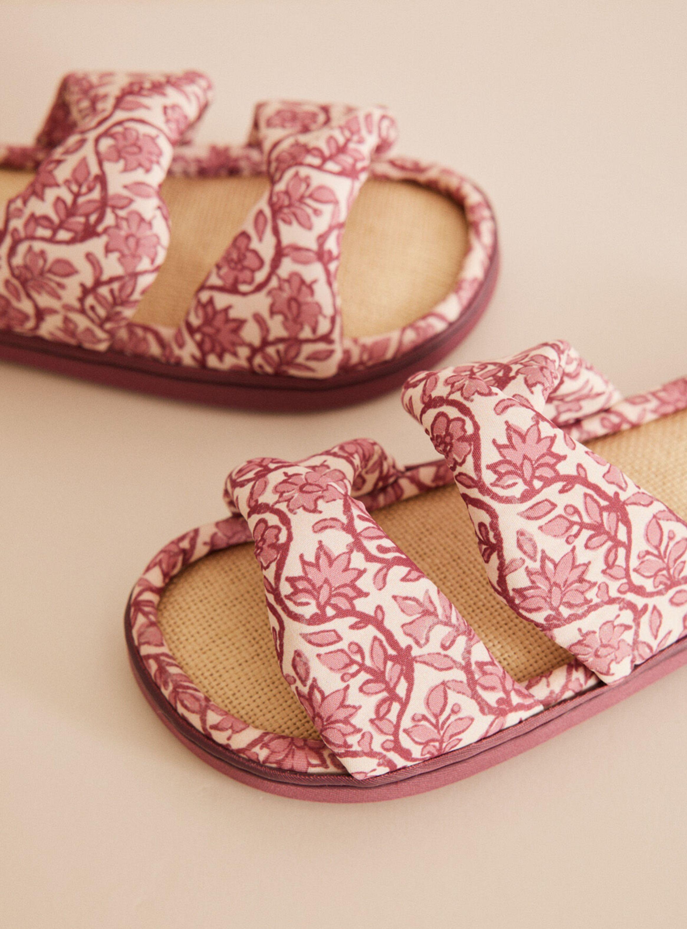 Sandalia Abierta Estampado Flores-3