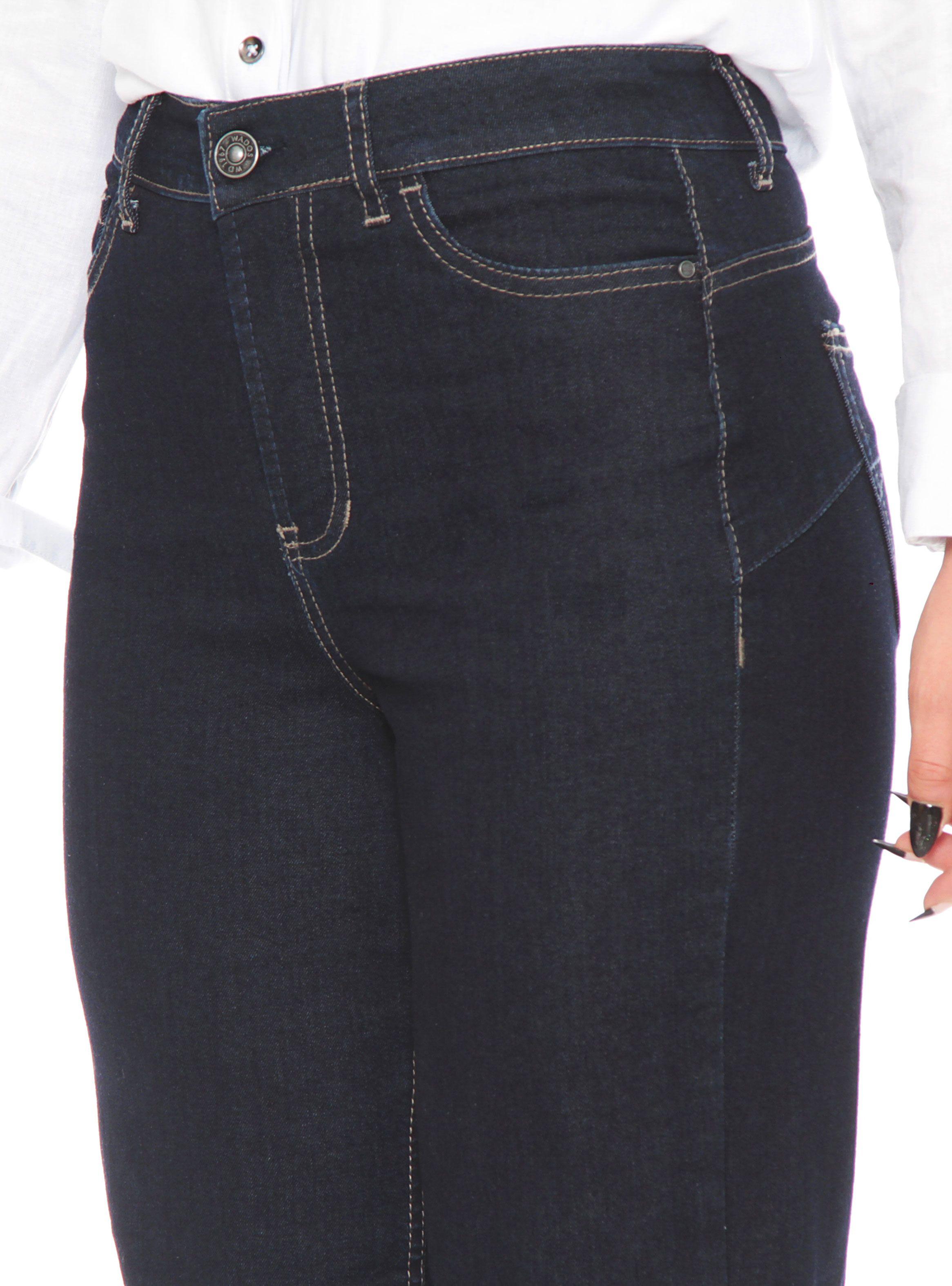 Jeans Recto Tiro Alto Basta Roll Up Push Up Secret-2