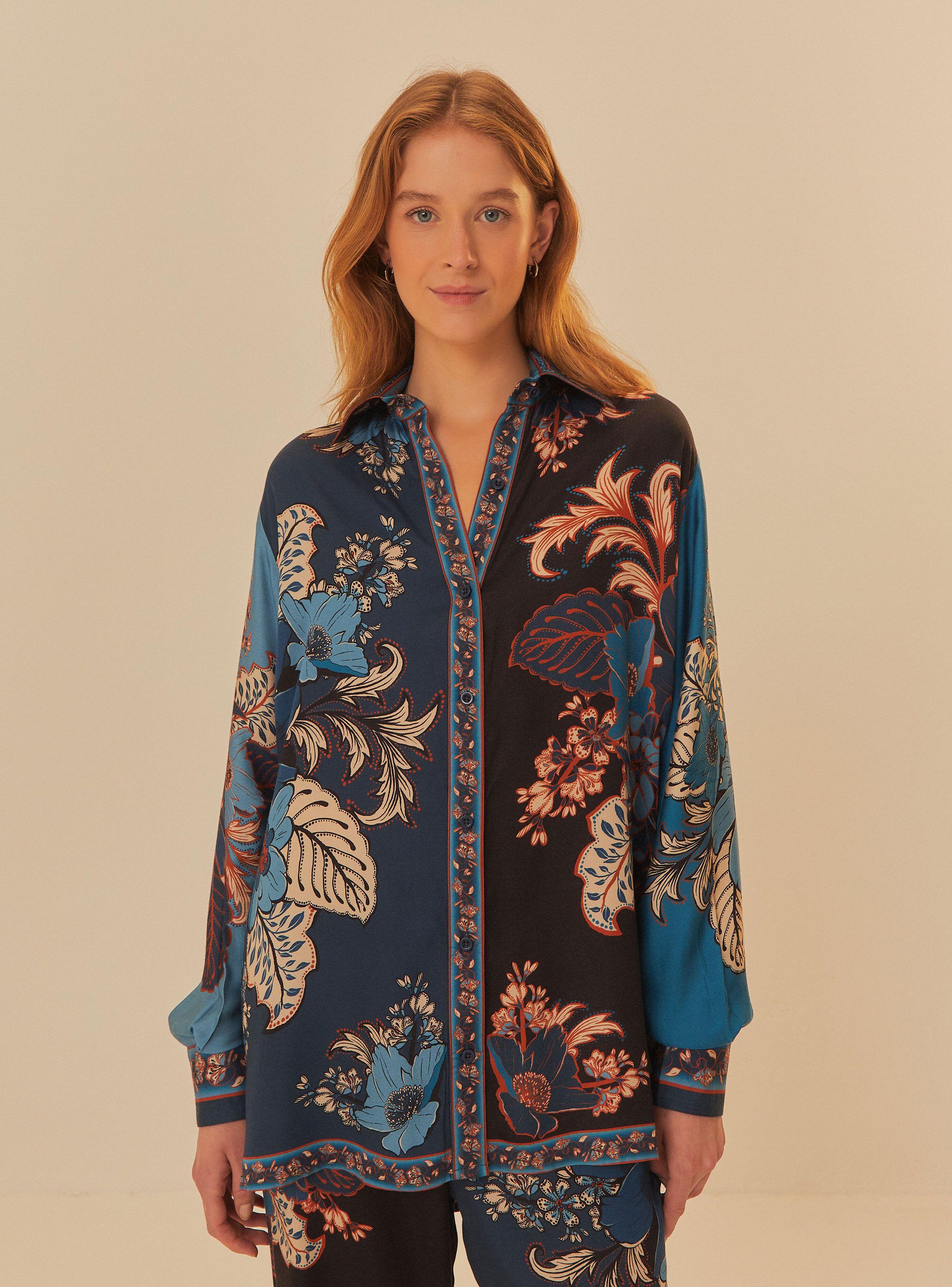 Blusa Manga Larga Detalles de Flores-0