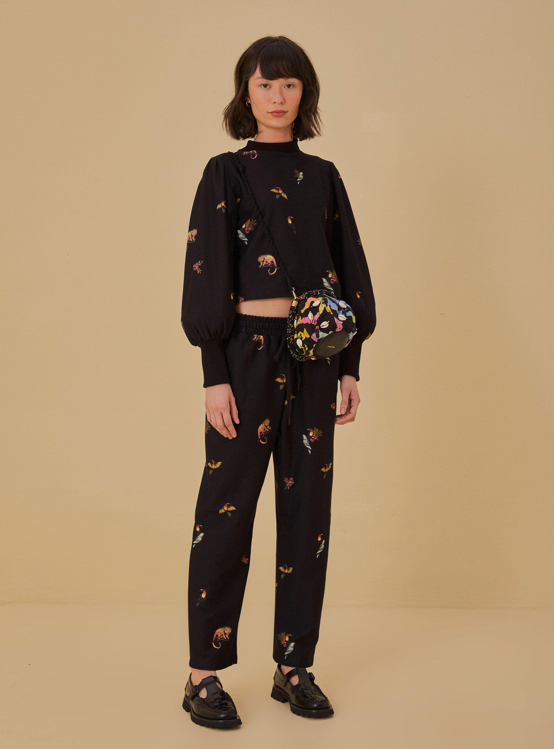 Polerón Manga Abullonada Detalle Pájaros-1