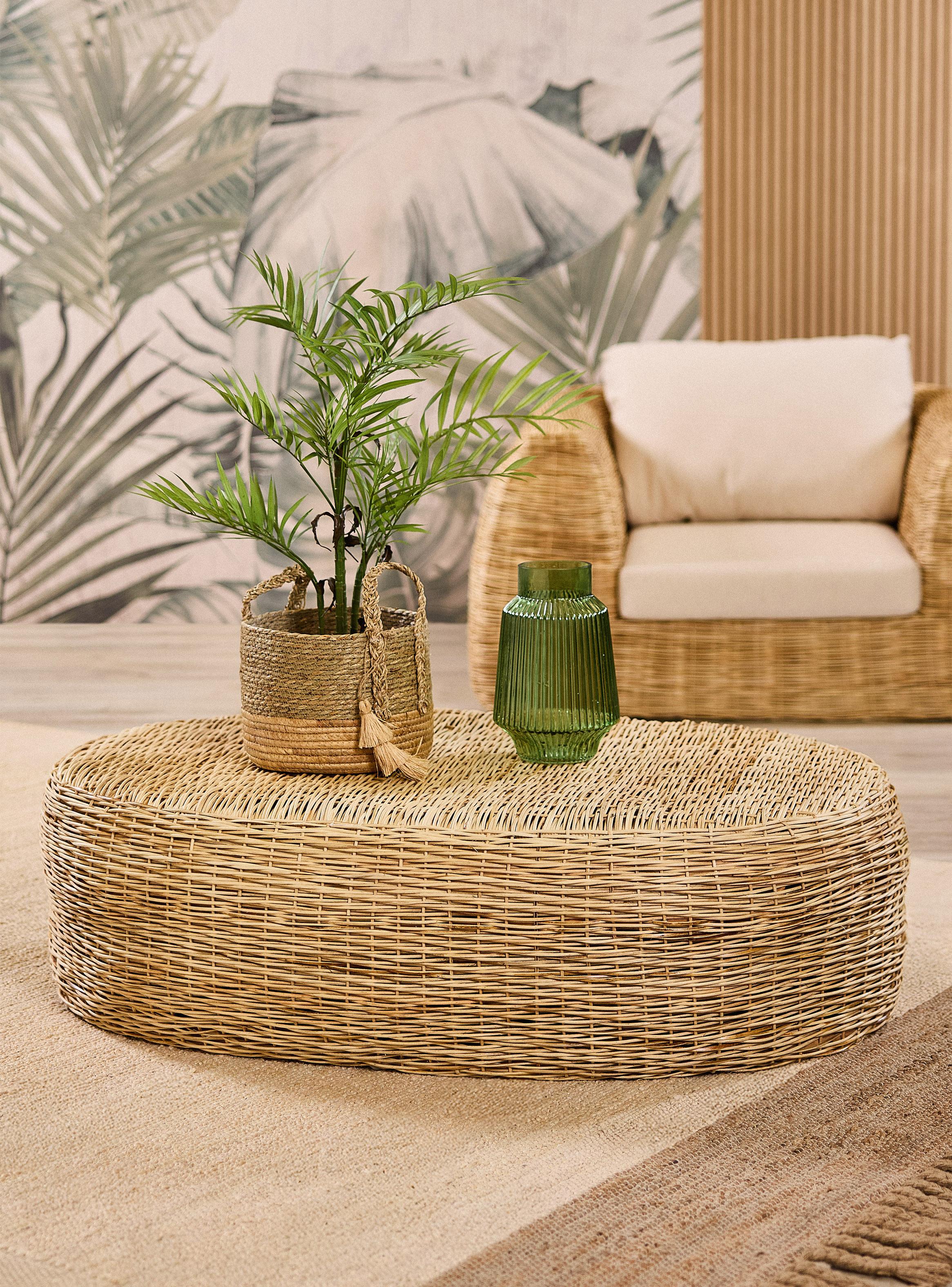 Mesa Centro Aurora 75x122 cm Ratán-6