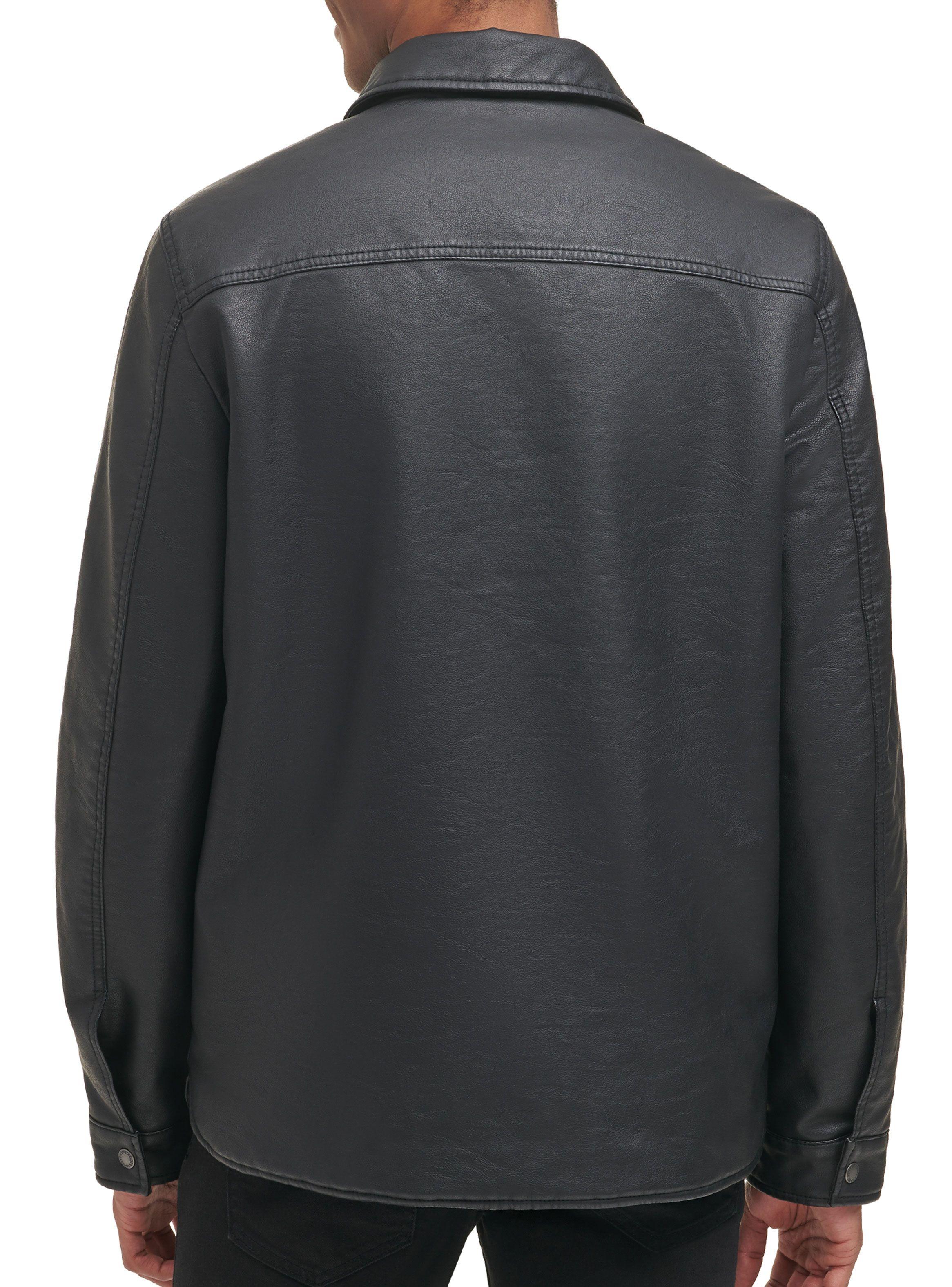 Chaqueta Casual Cuero Botones Plata-1