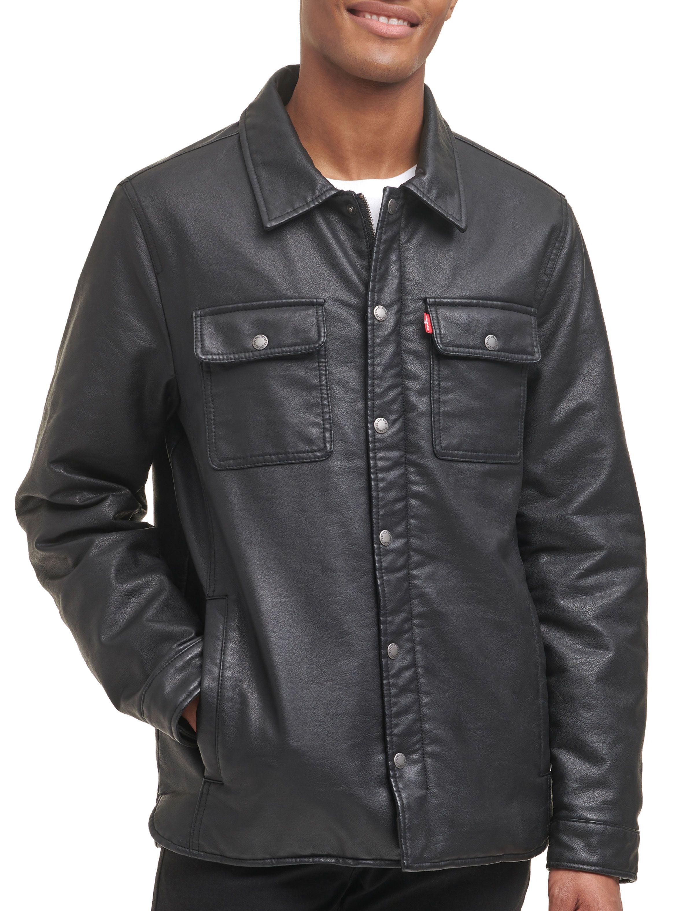 Chaqueta Casual Cuero Botones Plata-2