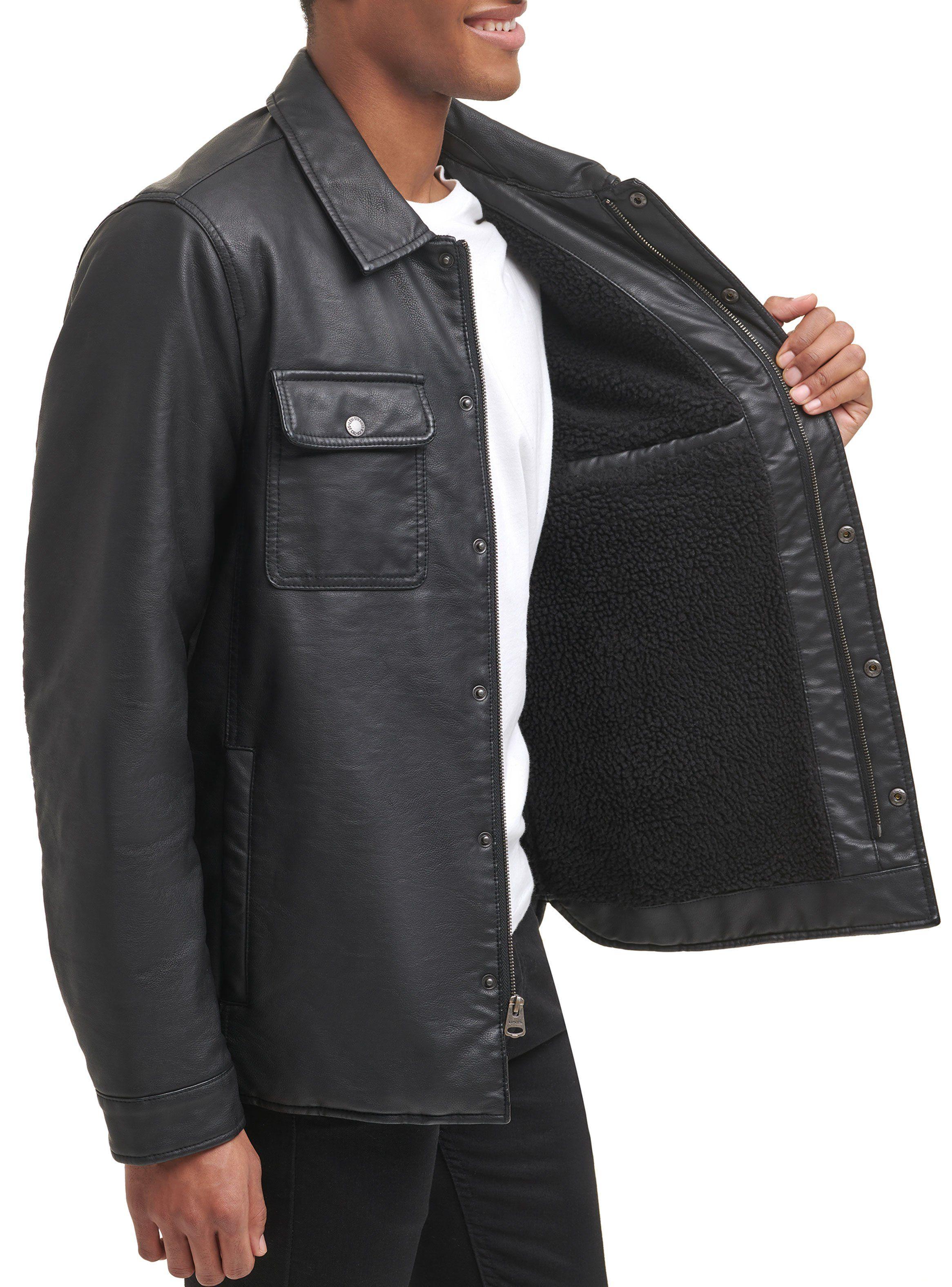 Chaqueta Casual Cuero Botones Plata-3