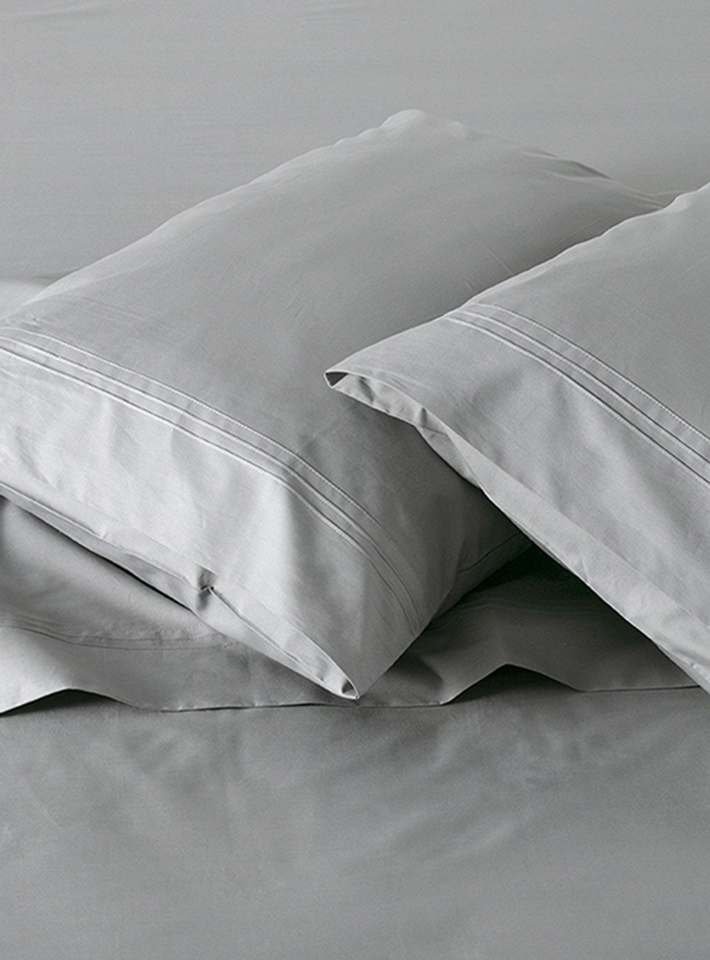 Juego de Sábanas 200 Hilos Gris 2 Plazas-0