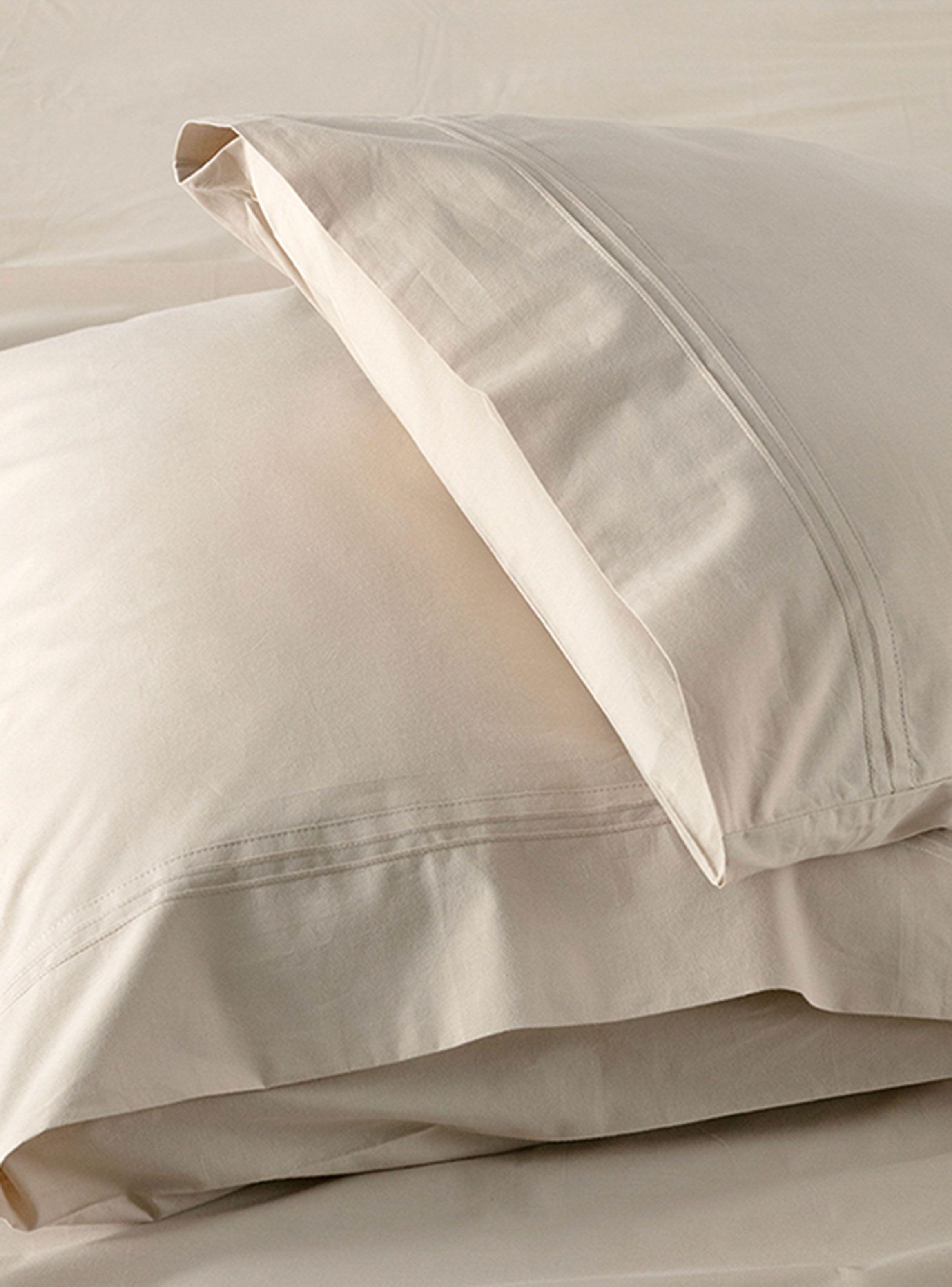 Juego de Sábanas 200 Hilos Crudo 2 Plazas-1