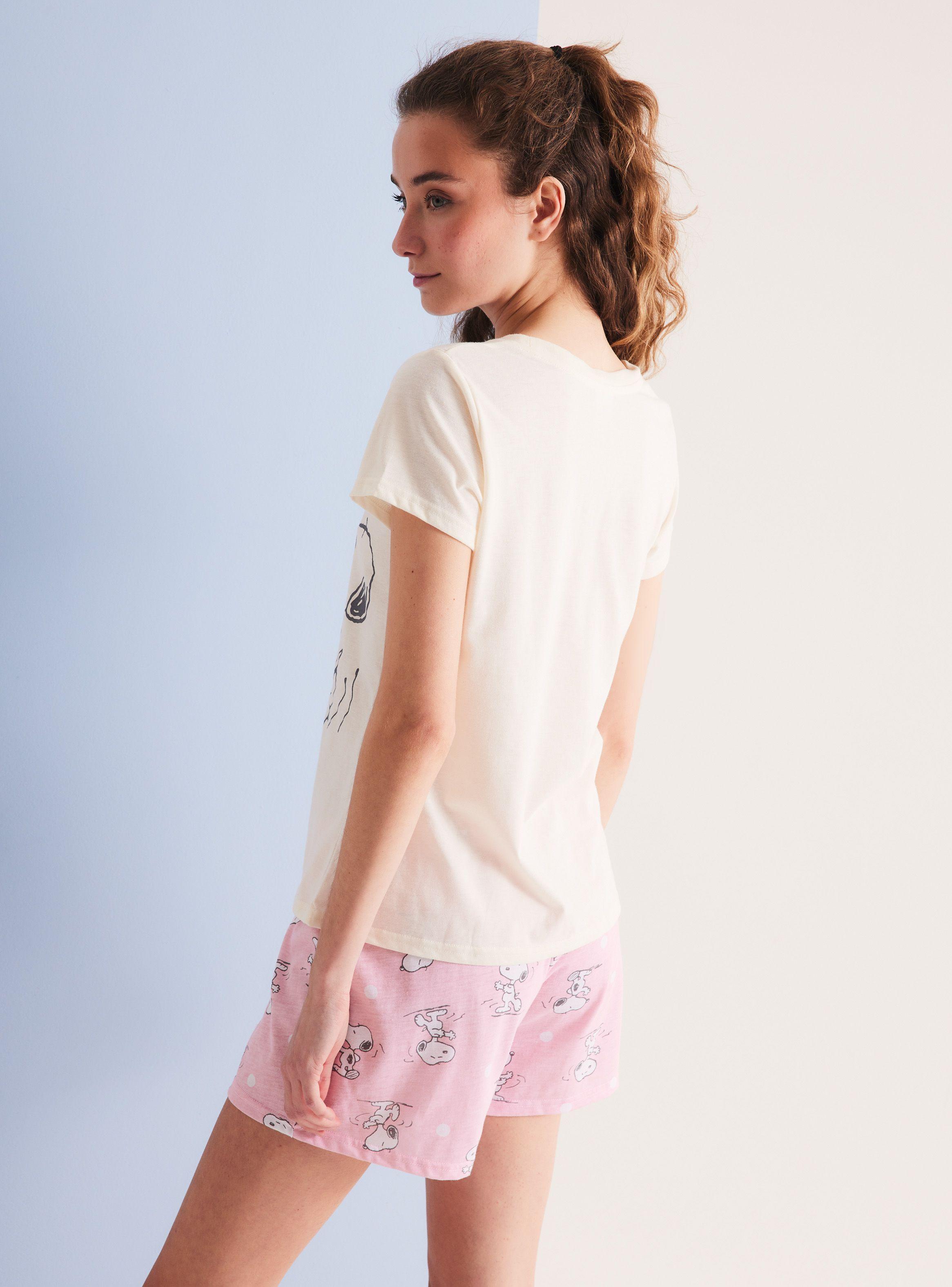 Pijama Corto Snoopy Estampado-1