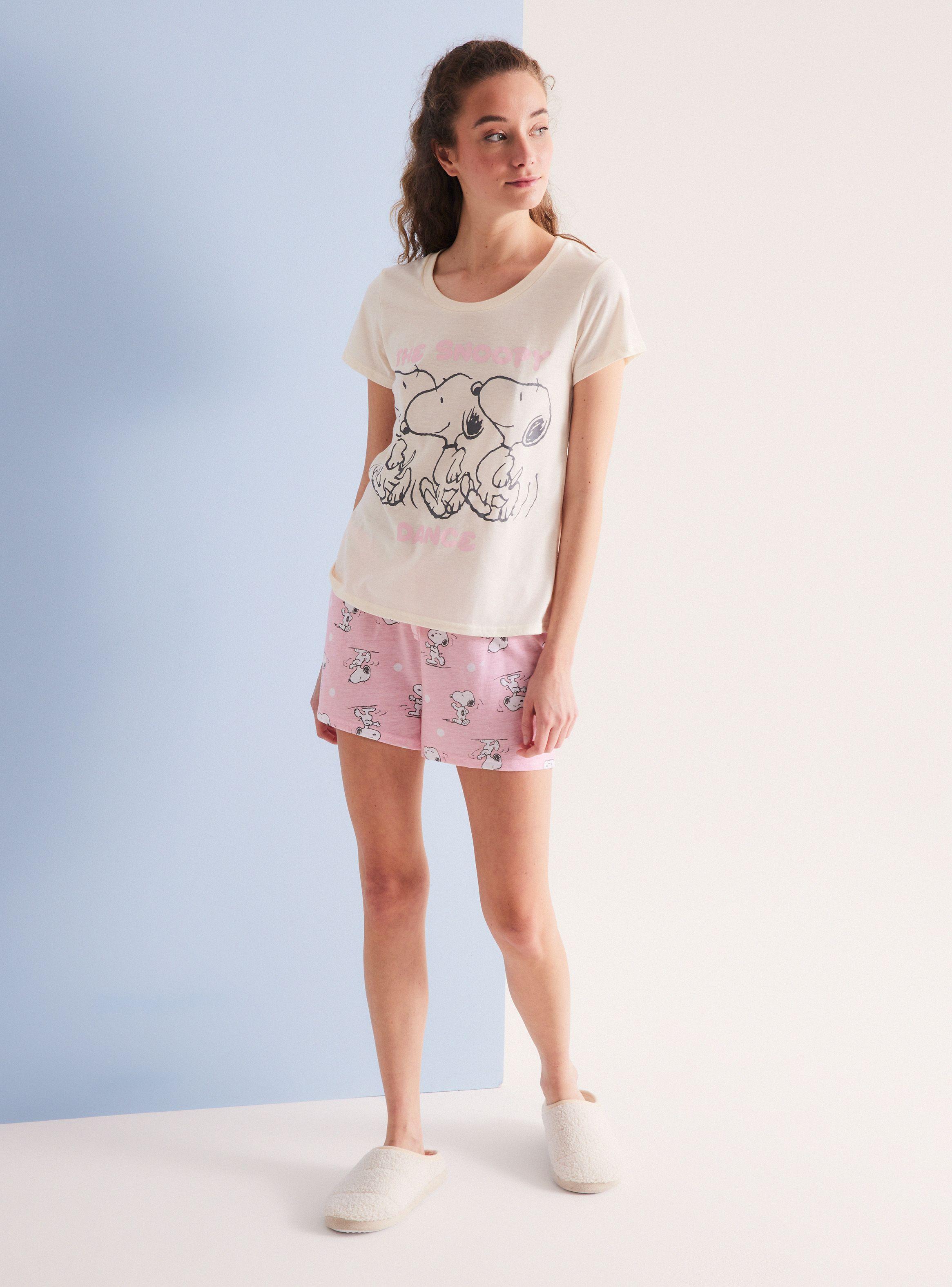 Pijama Corto Snoopy Estampado-4