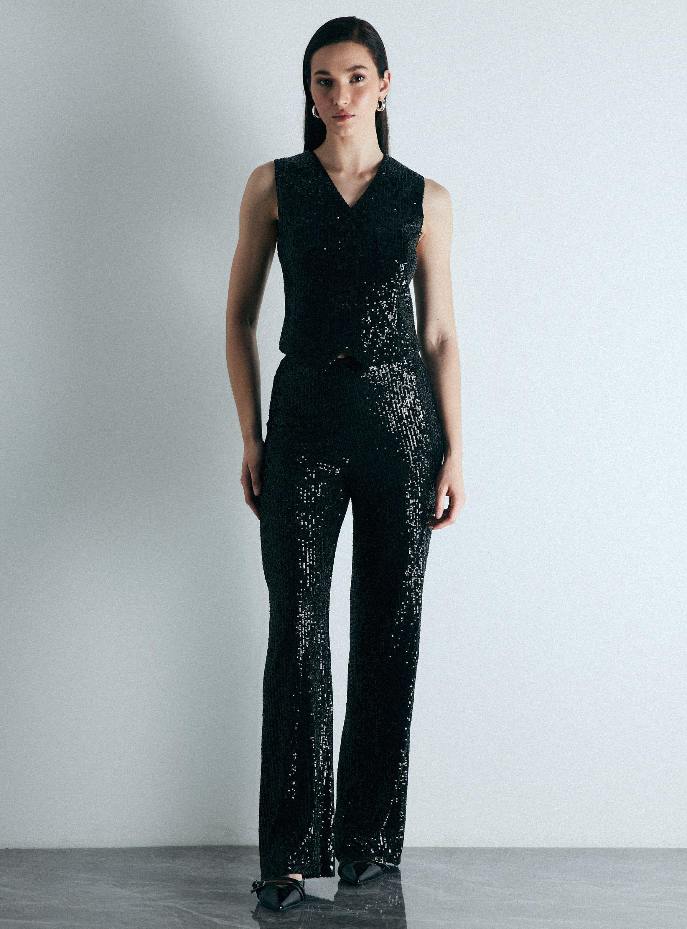 Blazer Vest de Lentejuelas-4