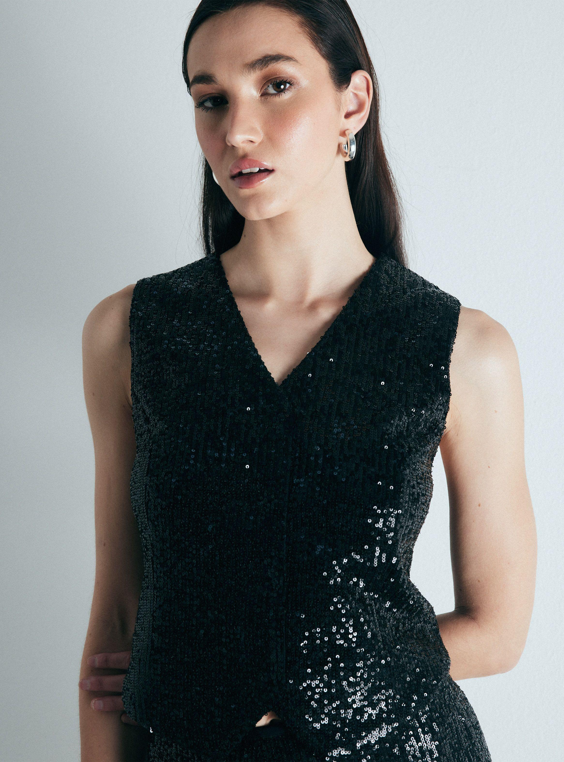 Blazer Vest de Lentejuelas-2