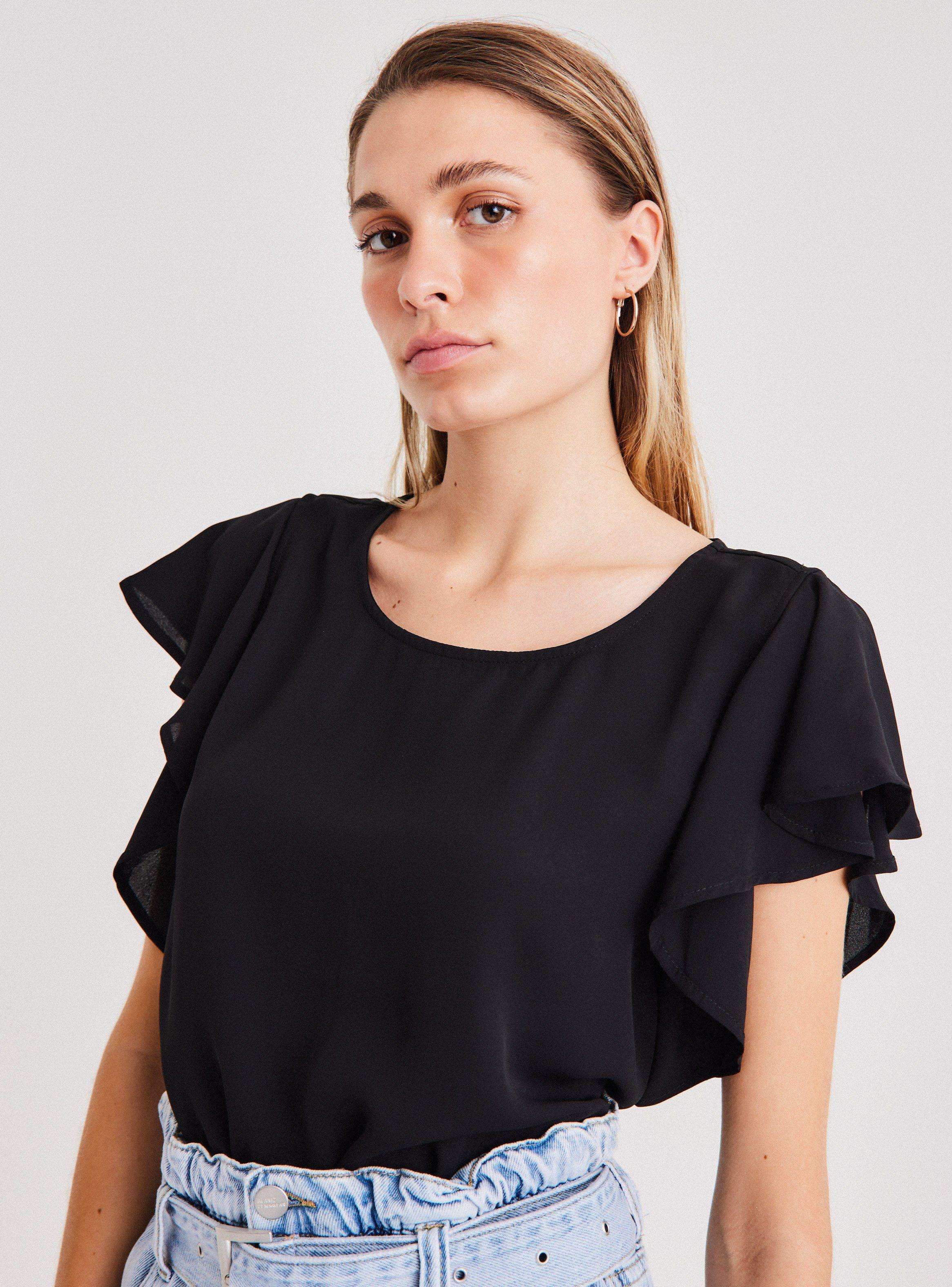 Blusa Básica Color con Manga de Vuelo-2
