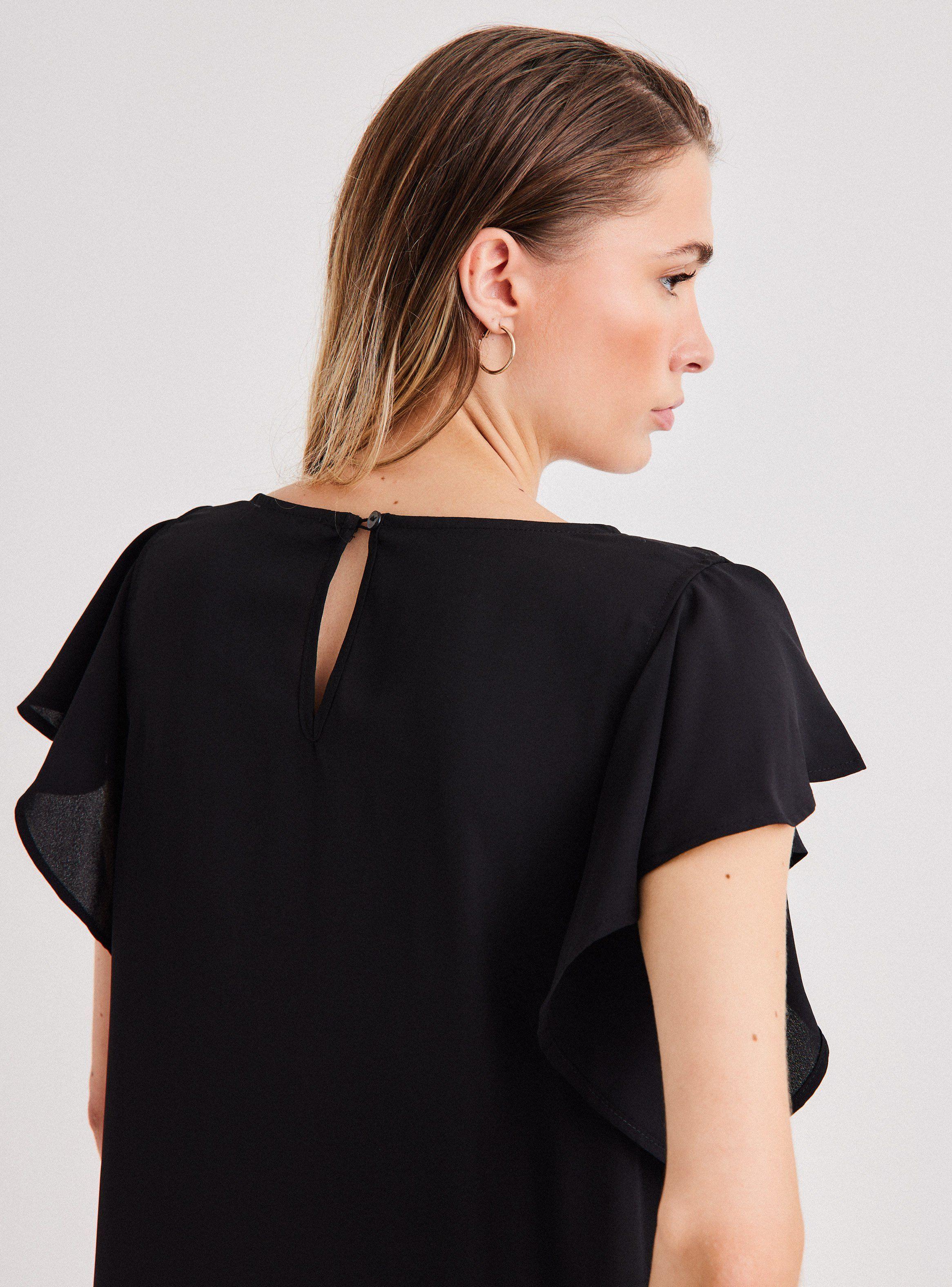 Blusa Básica Color con Manga de Vuelo-3