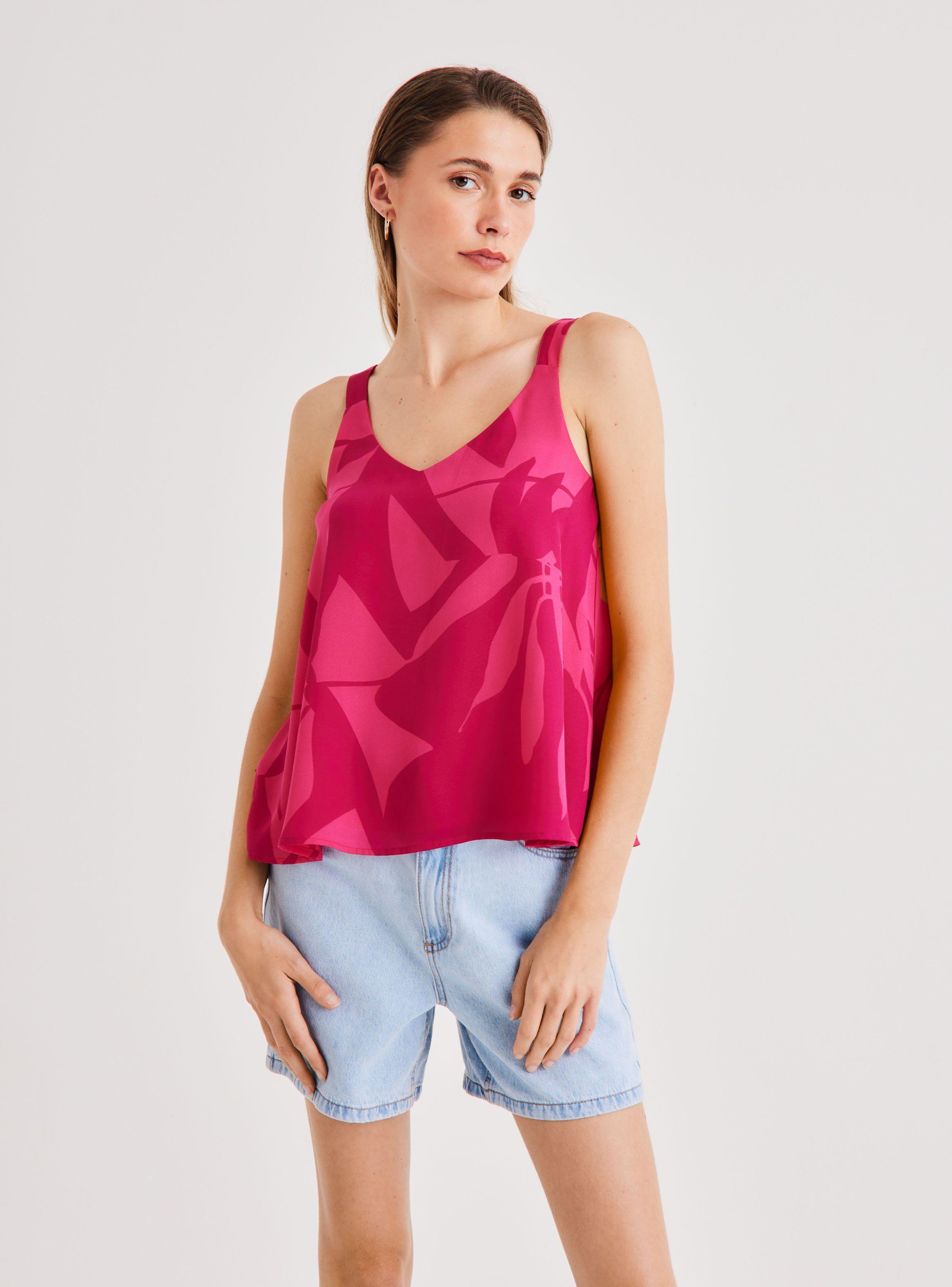 Blusa Básica Tirante Ancho en Contraste-0