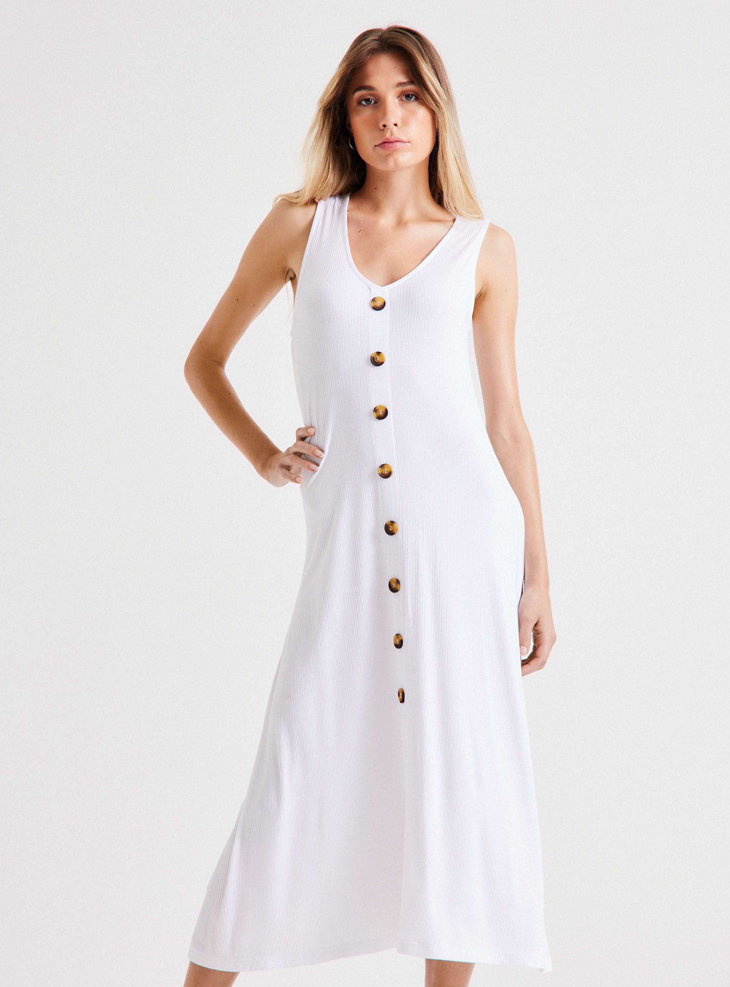 Vestido Abotonado Frontal-0