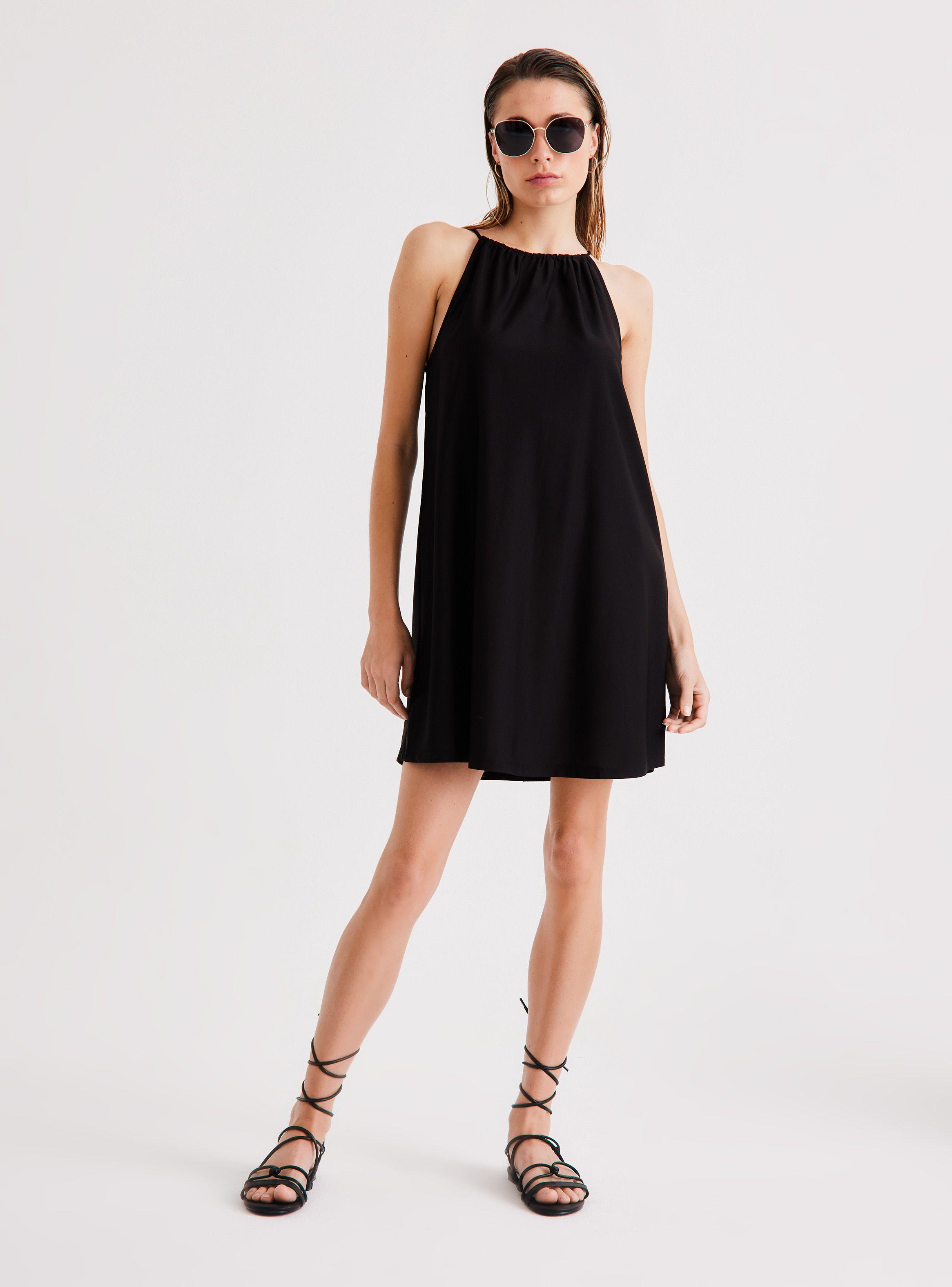 Vestido Básico Corto Cuello Halter-4