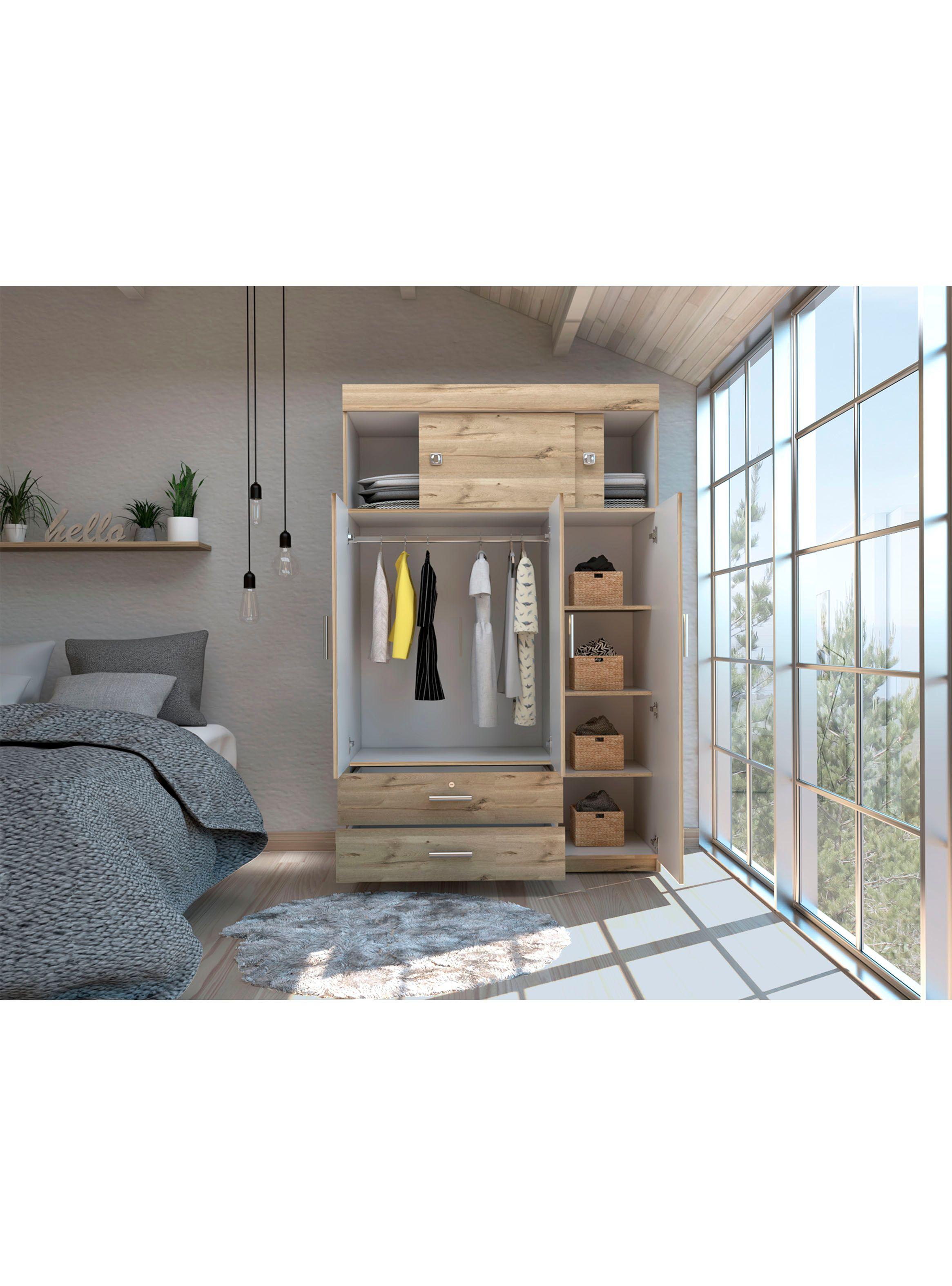 Clóset Z120 5 Puertas Beige-3
