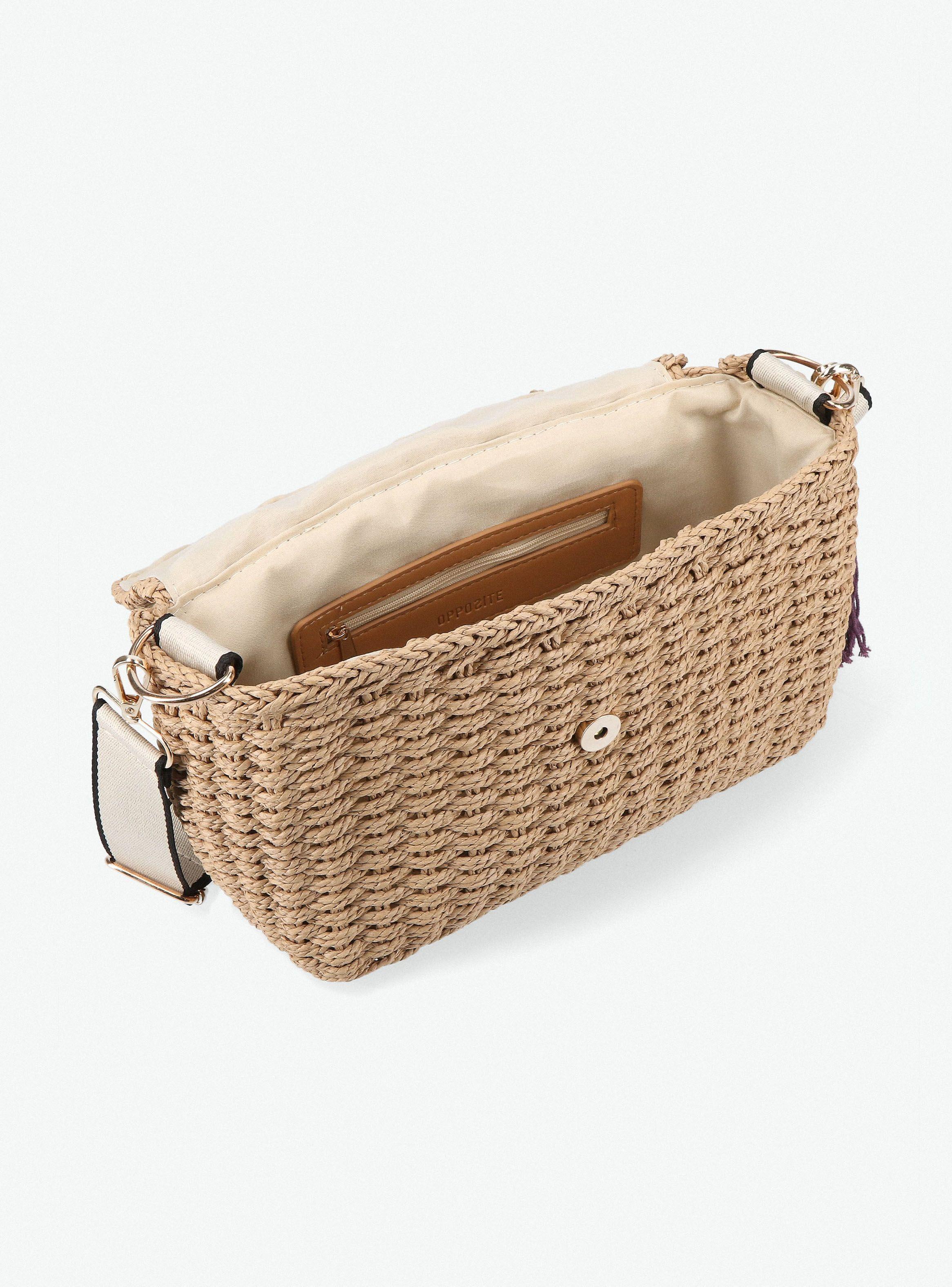 Cartera Raffia con Pompóm-5