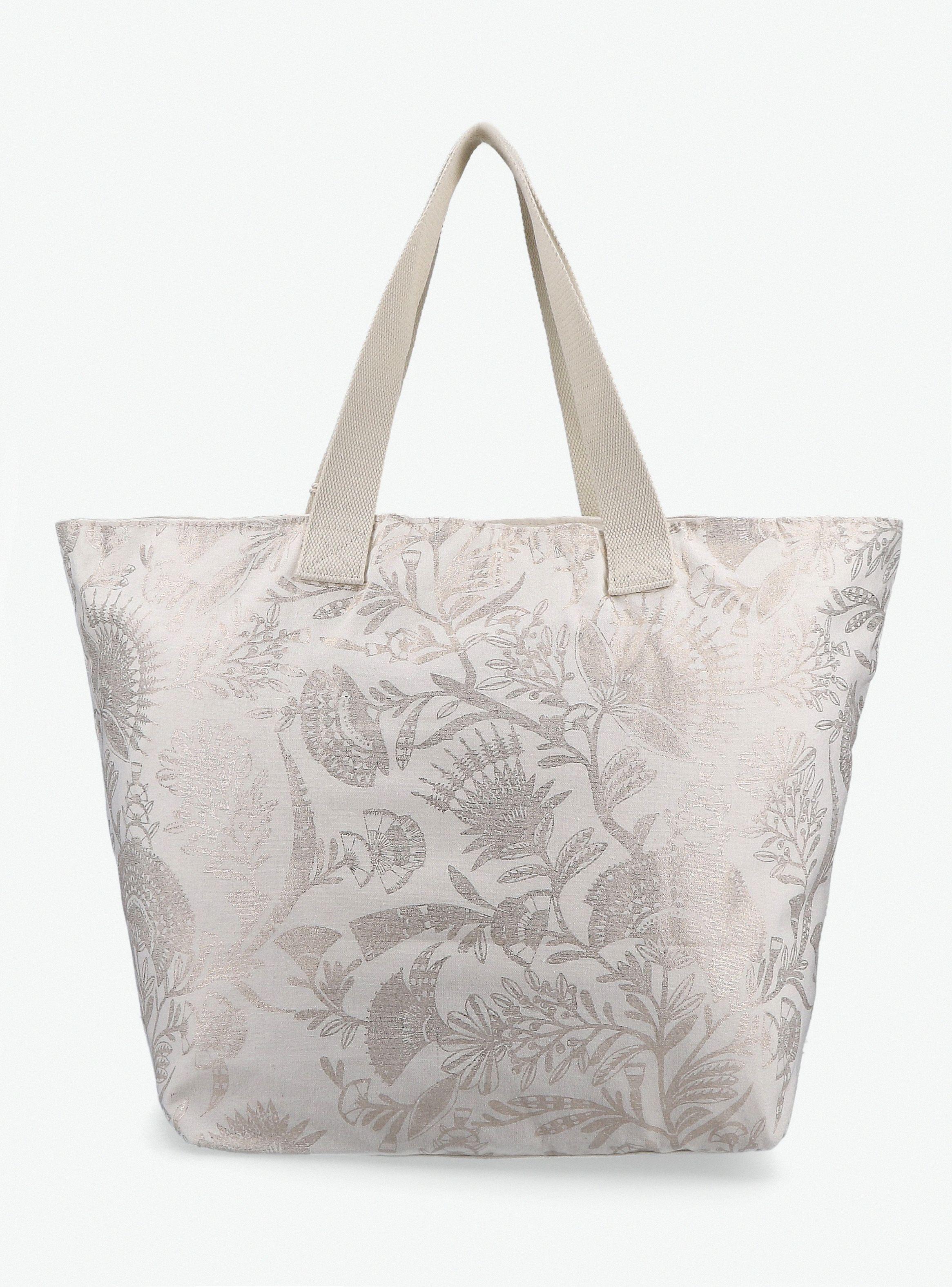 Cartera Totebag Estampado con Pompóm Decorativo-2
