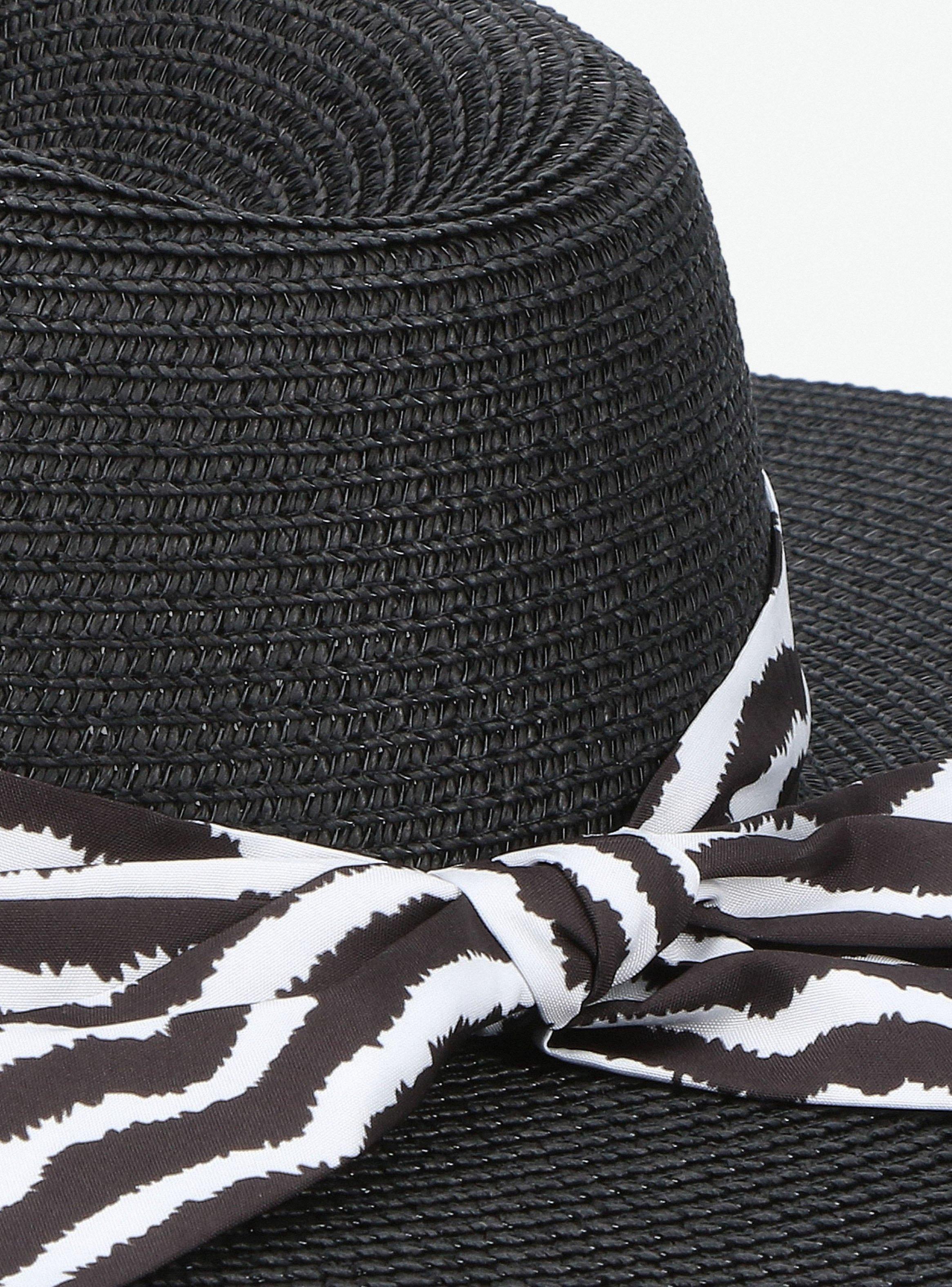 Sombrero de Playa con Cinta Estampada-2
