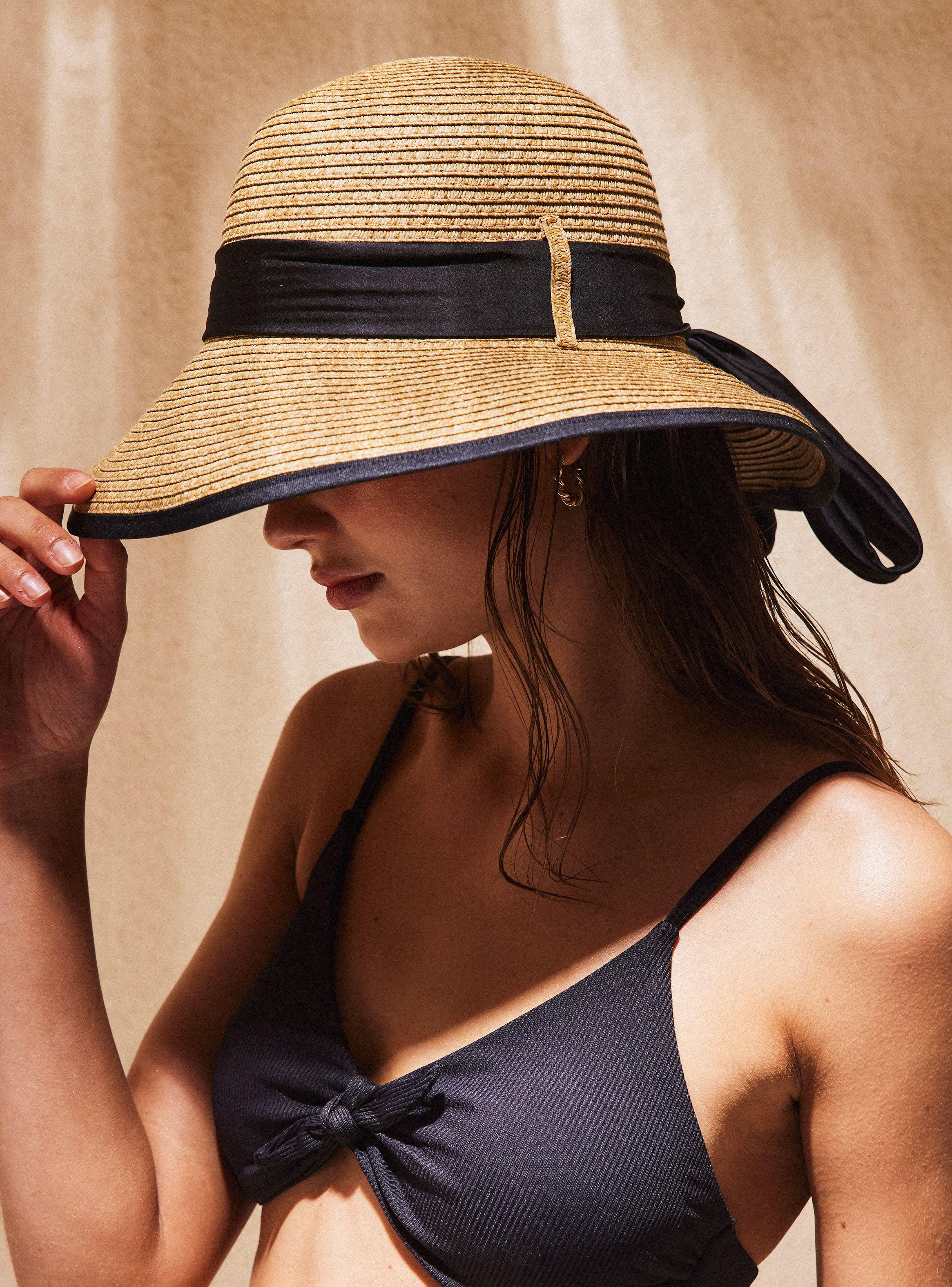Sombrero de Playa Ala Corta con Cinta-0