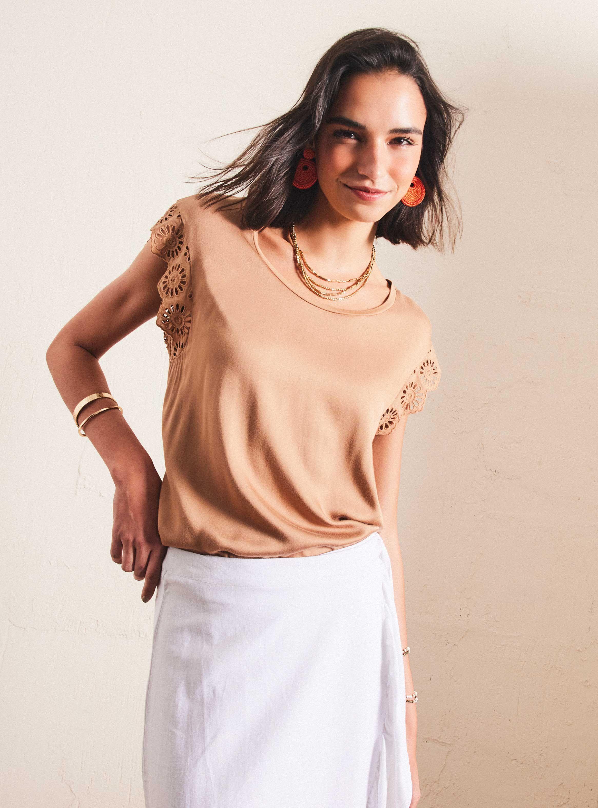 Polera Mangas en Broderie-0