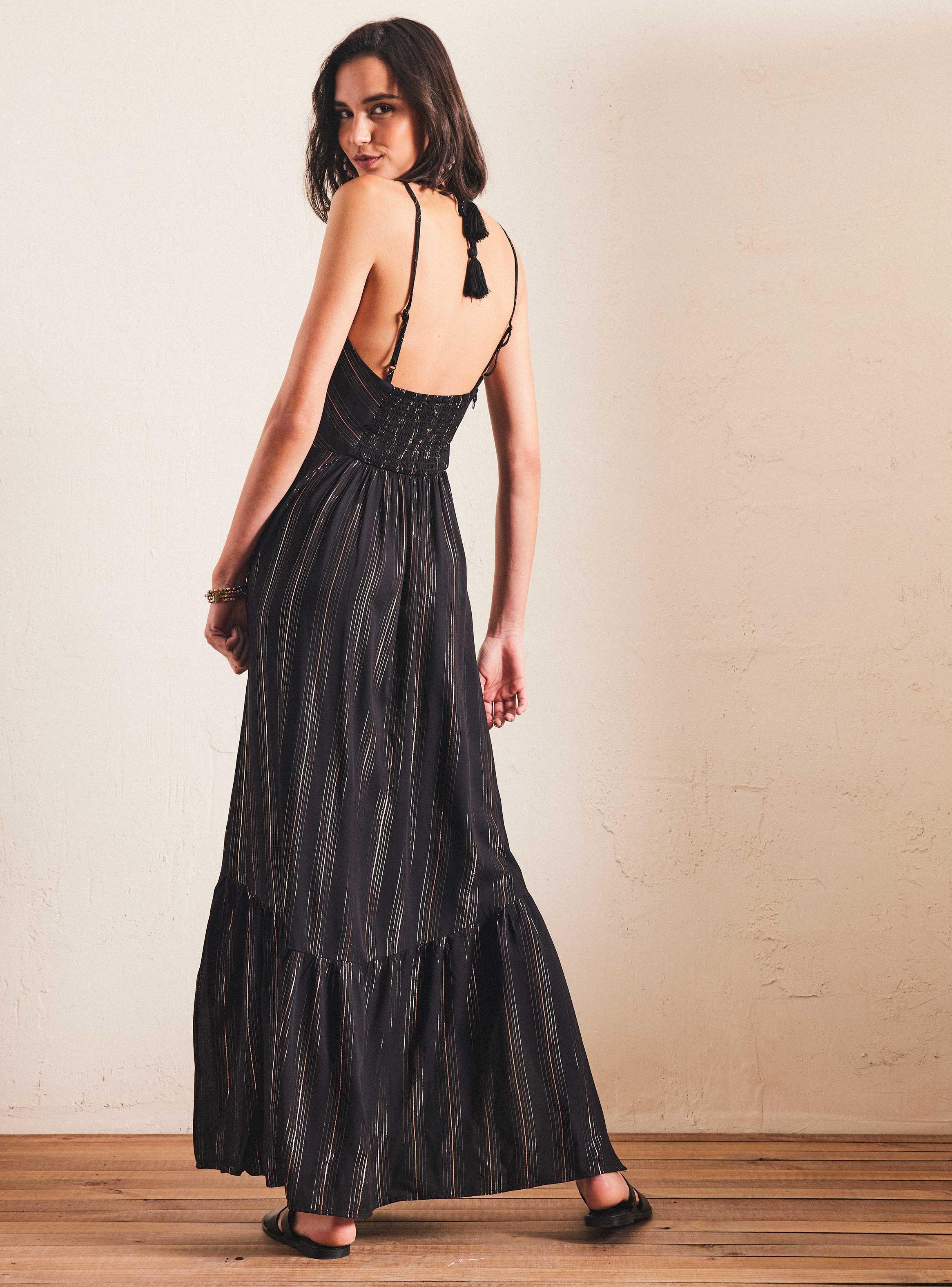 Vestido Tela con Hilos de Lurex-1