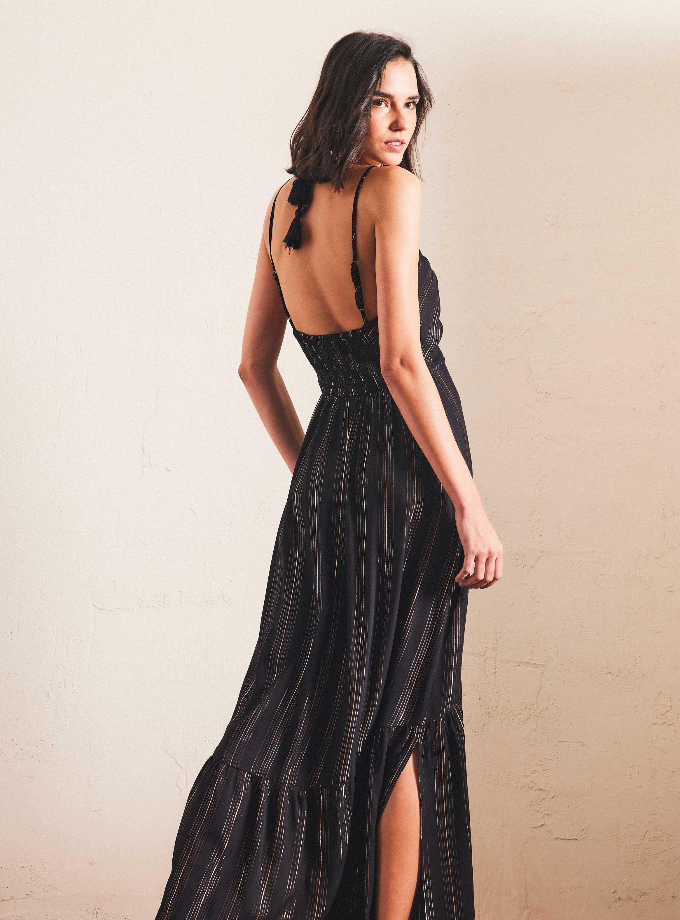 Vestido Tela con Hilos de Lurex-3