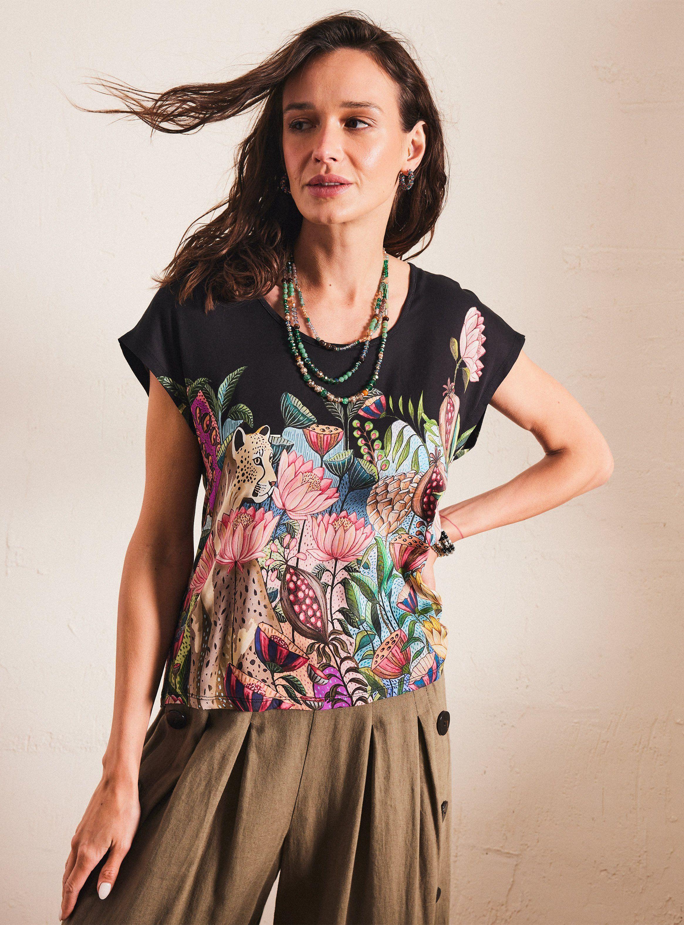 Polera Estampado Manga Print Floral-0