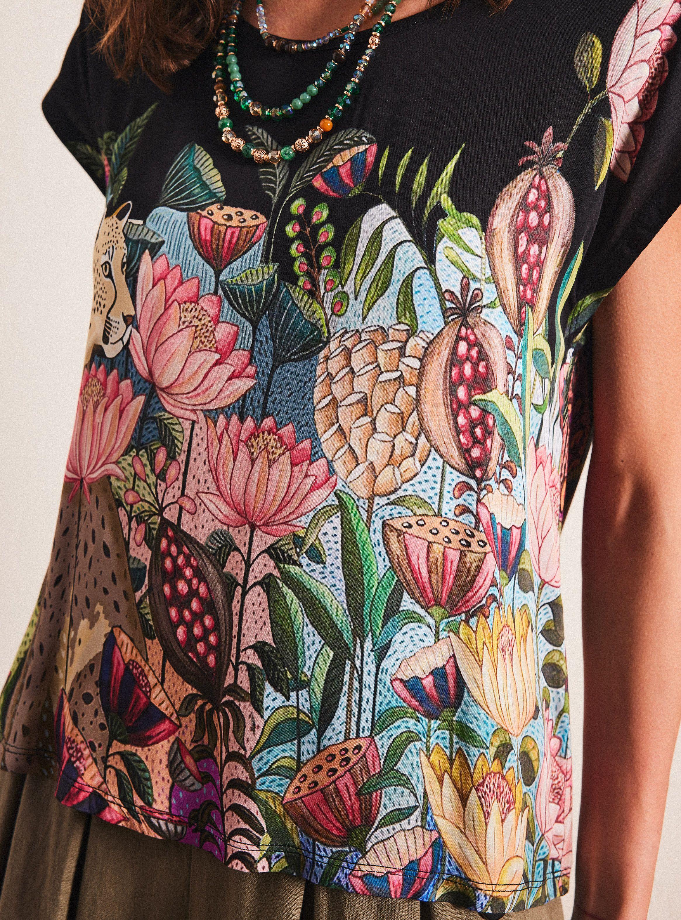 Polera Estampado Manga Print Floral-3