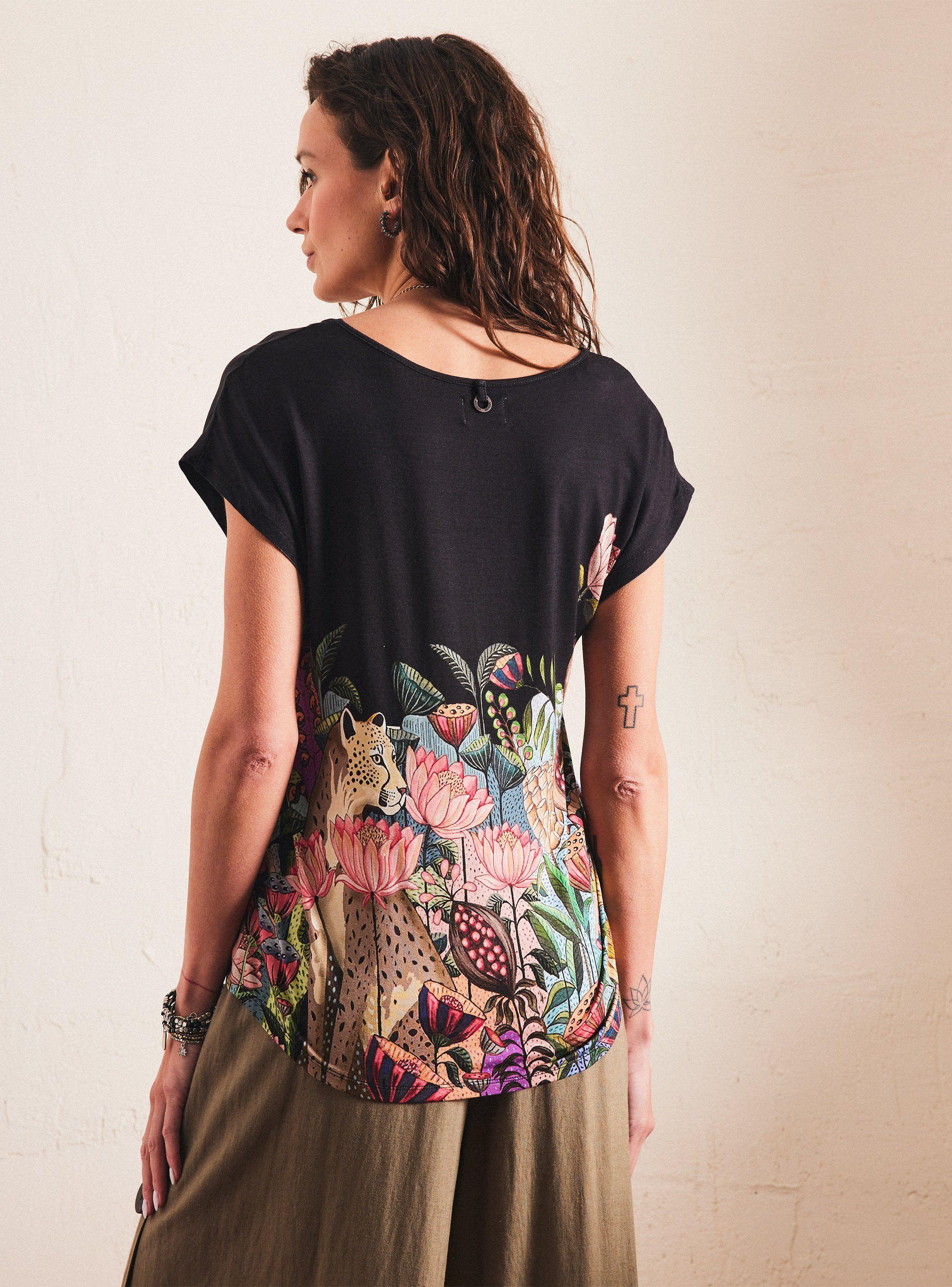 Polera Estampado Manga Print Floral-1