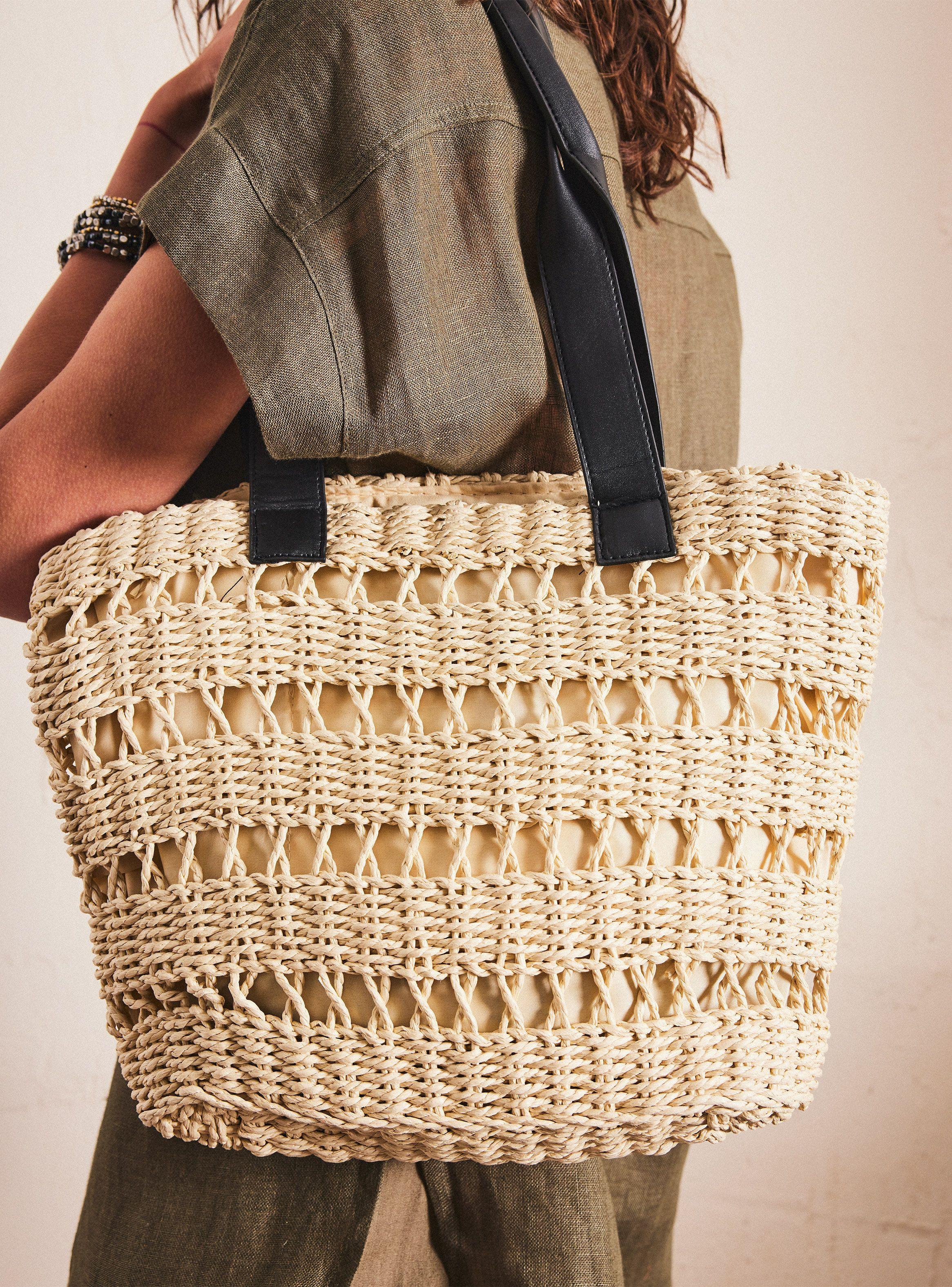Bolso de Playa Tejido Raffia-1
