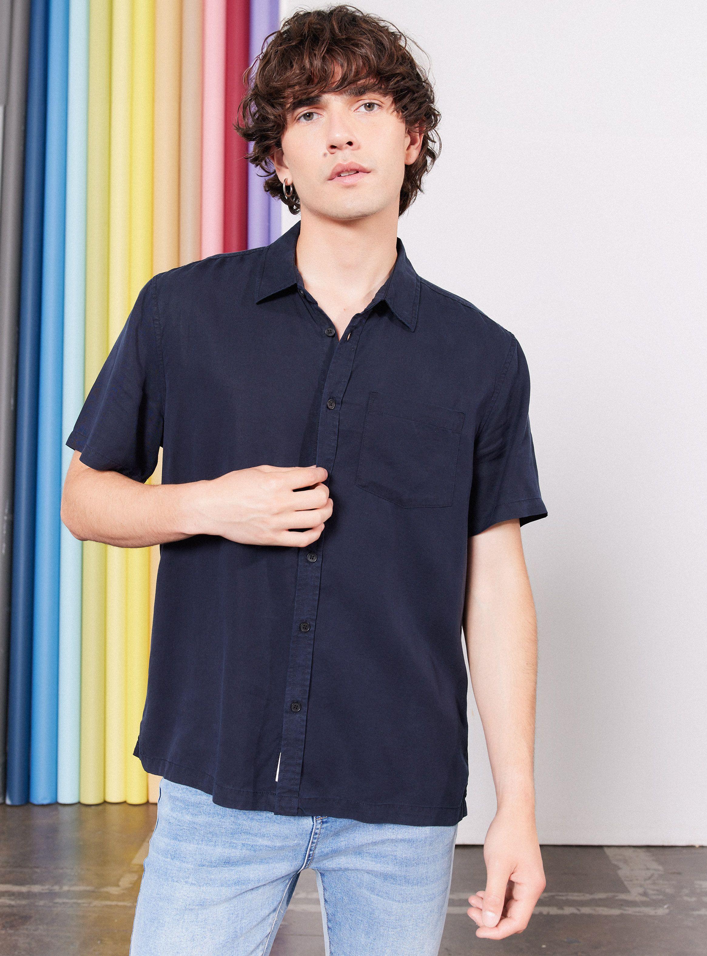 Camisa de Vestir Tencel-0