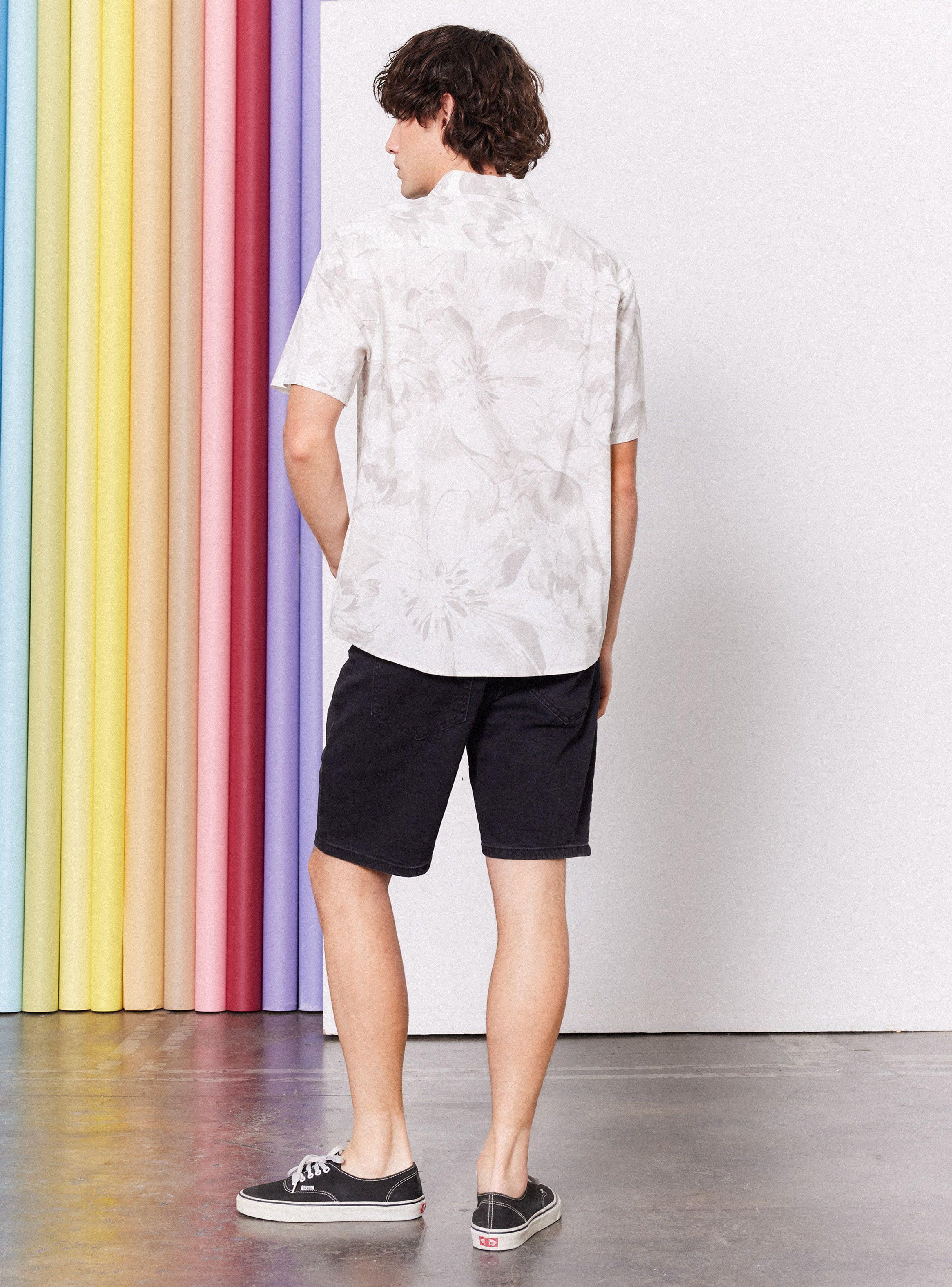 Camisa de Vestir Estampada Algodón-5