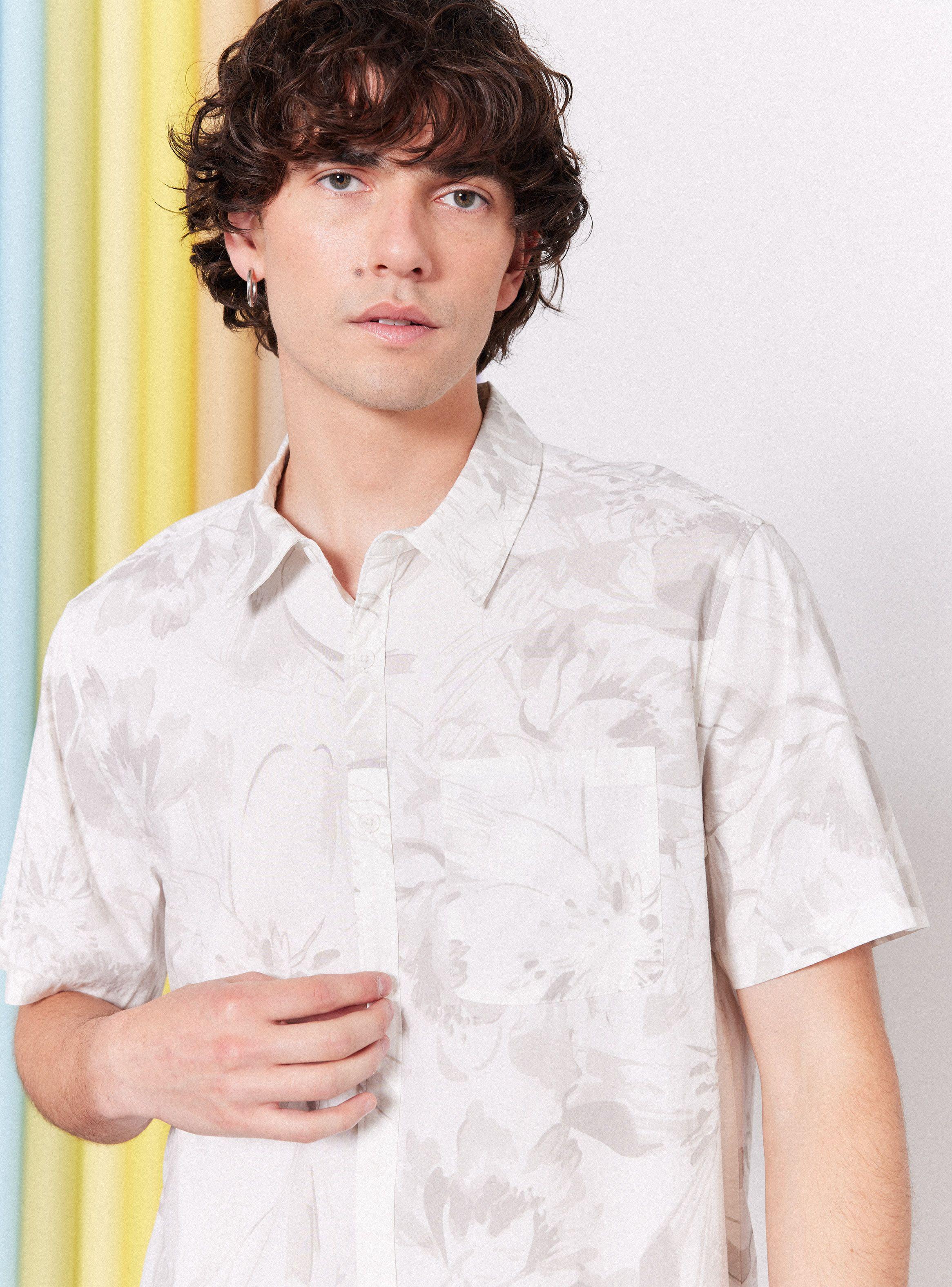 Camisa de Vestir Estampada Algodón-2
