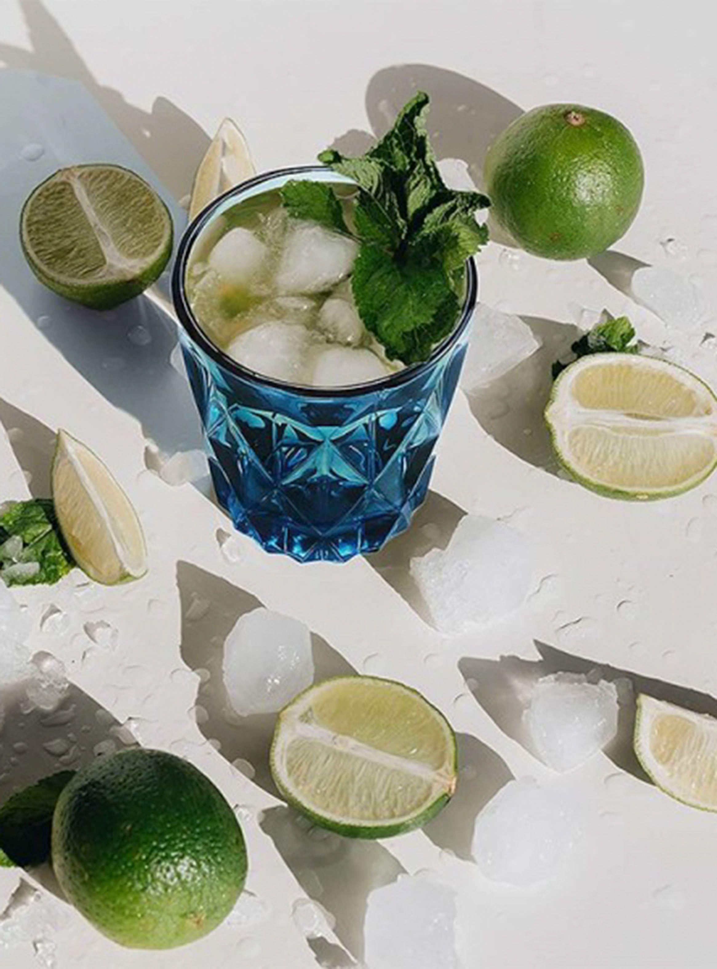 Set 6 Vaso Vidrio 350 ml Azul-3