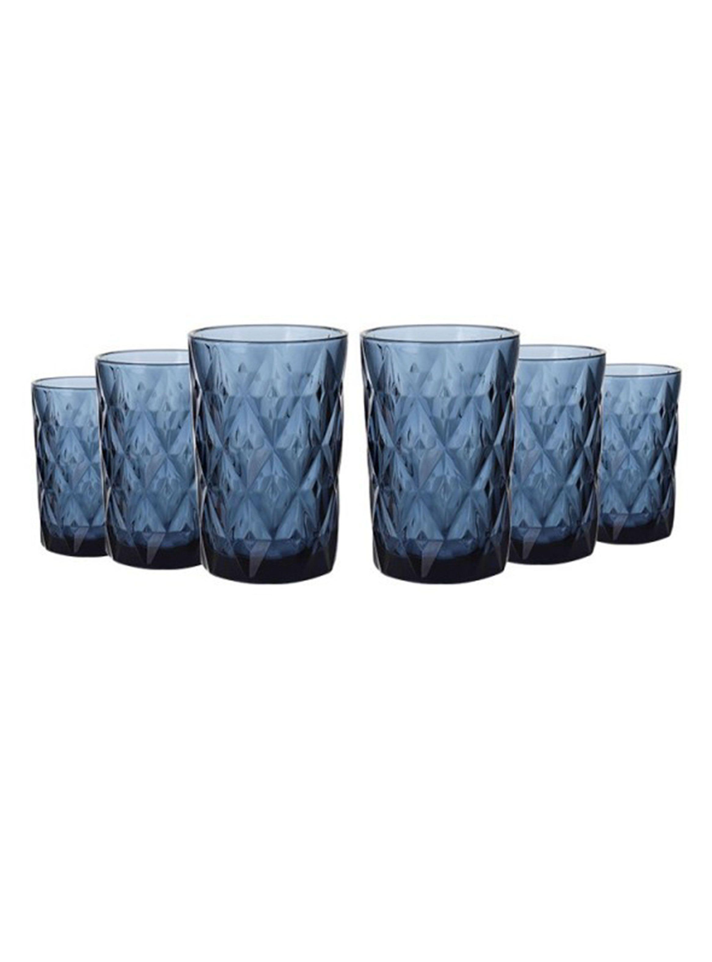 Set 6 Vaso Vidrio 350 ml Azul-0