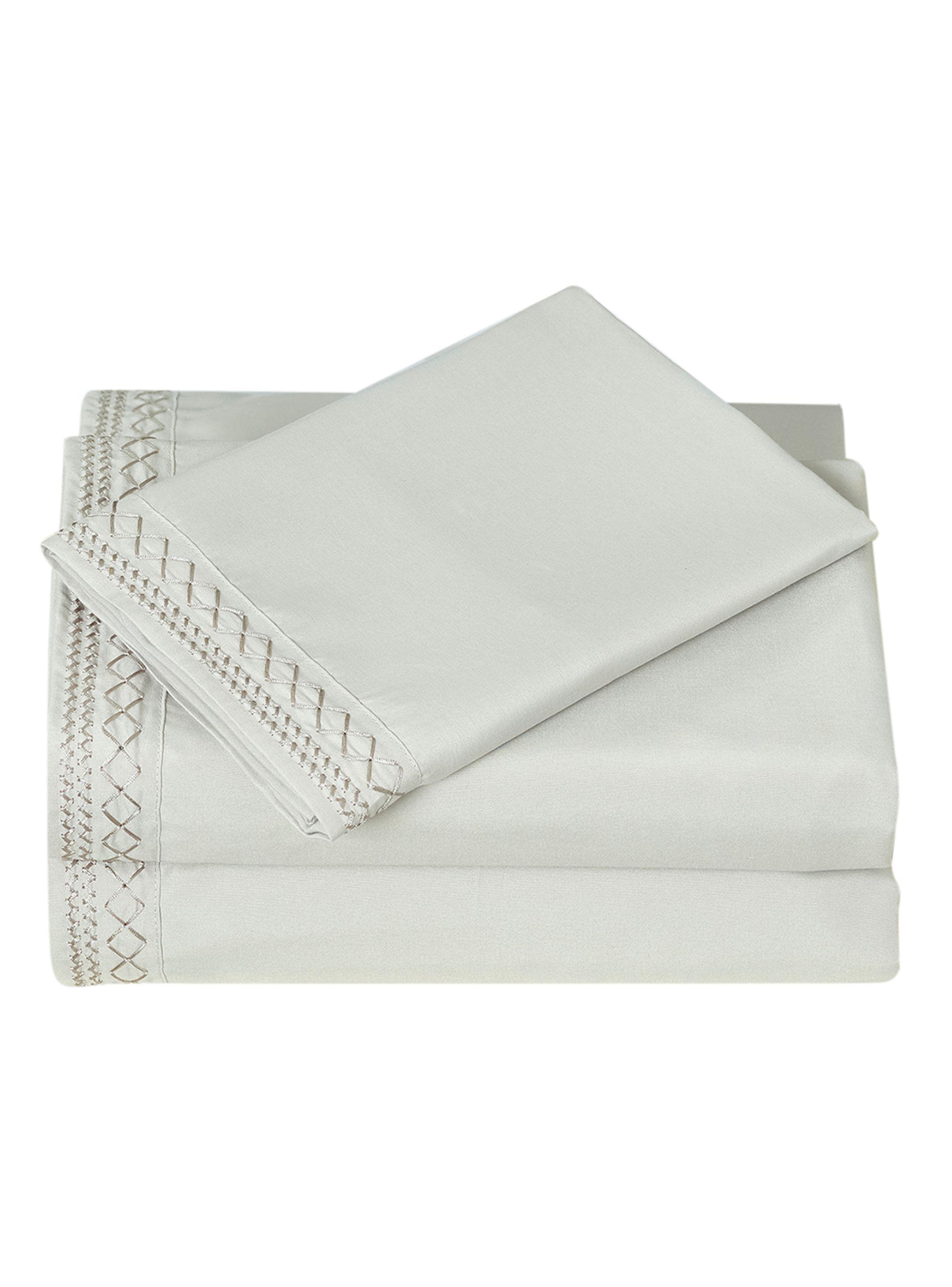 Juego de Sábanas Broderie Beige 2 Plazas-2