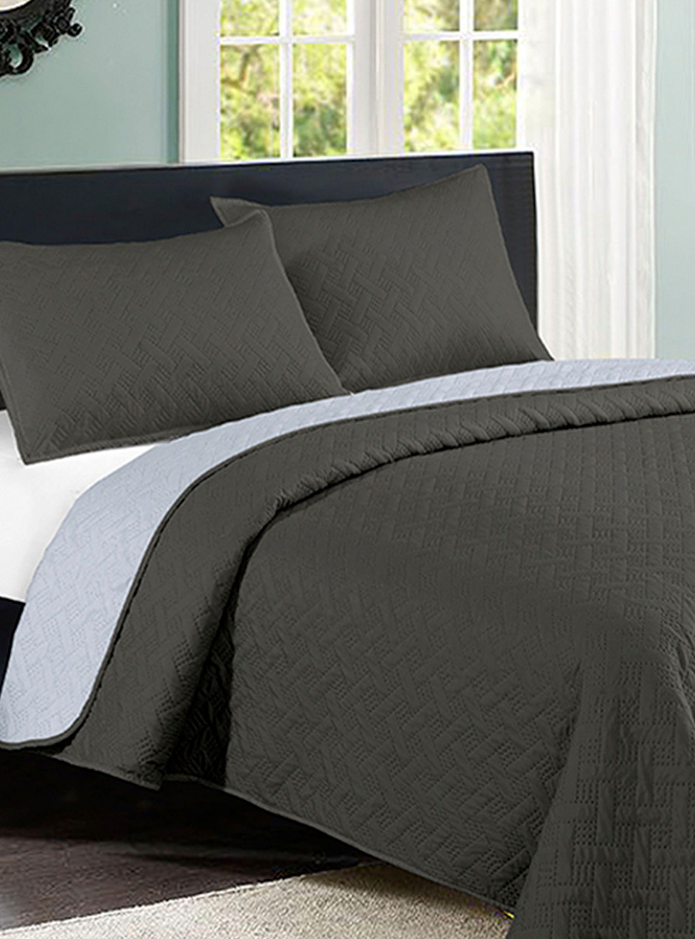 Quilt Bicolor King Black/Gray-1