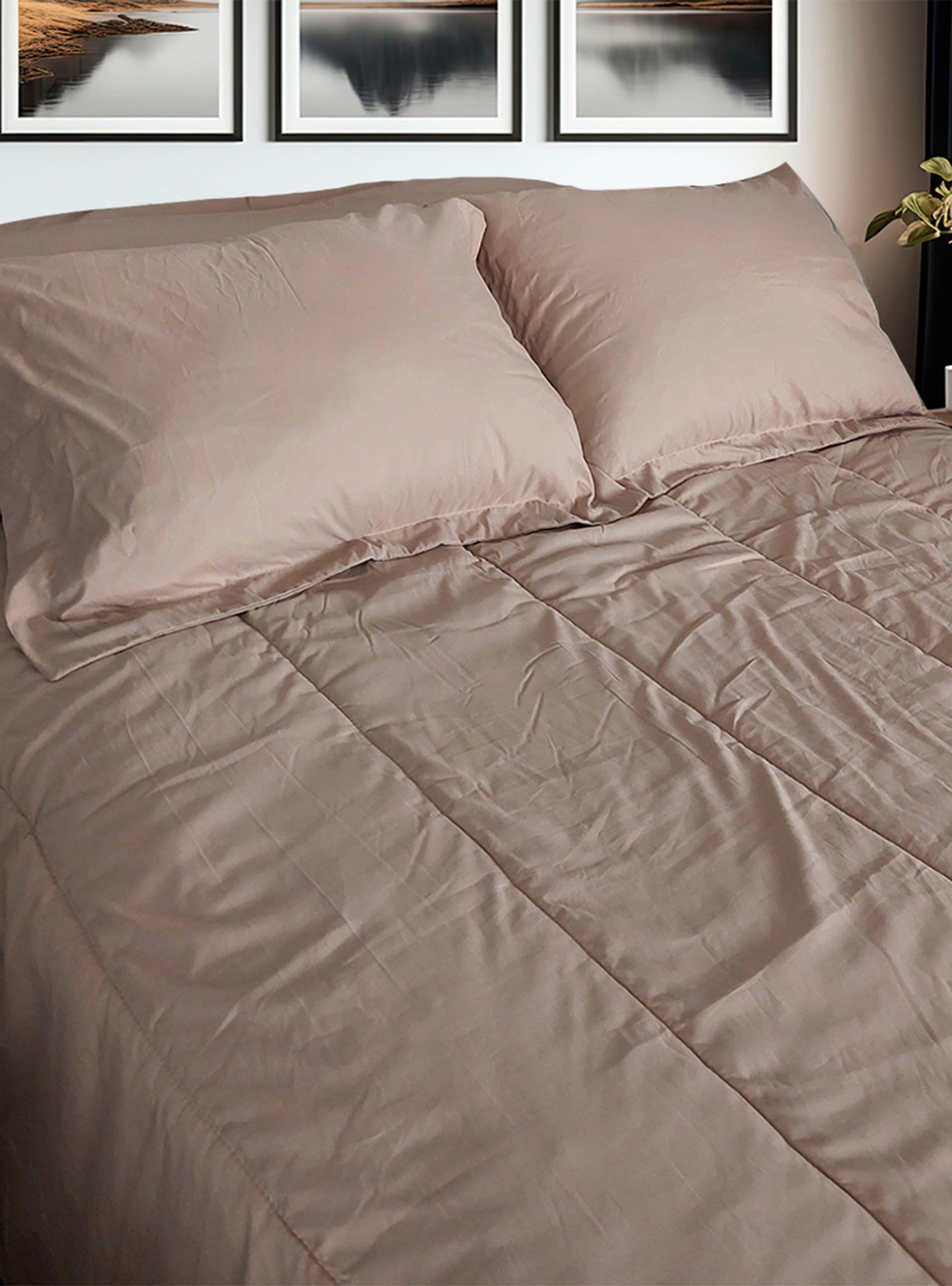 Plumón Sherpa Liso 2 Plazas Taupe-1