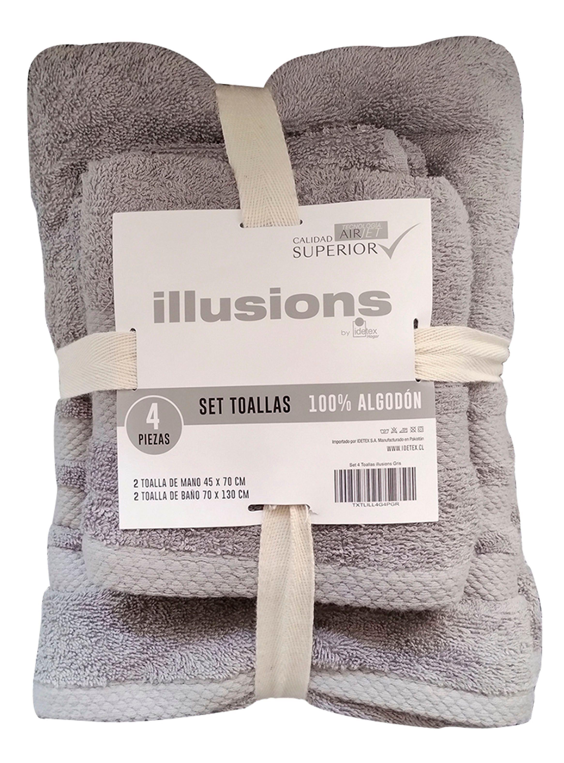 Set 4 Toallas Gris-2