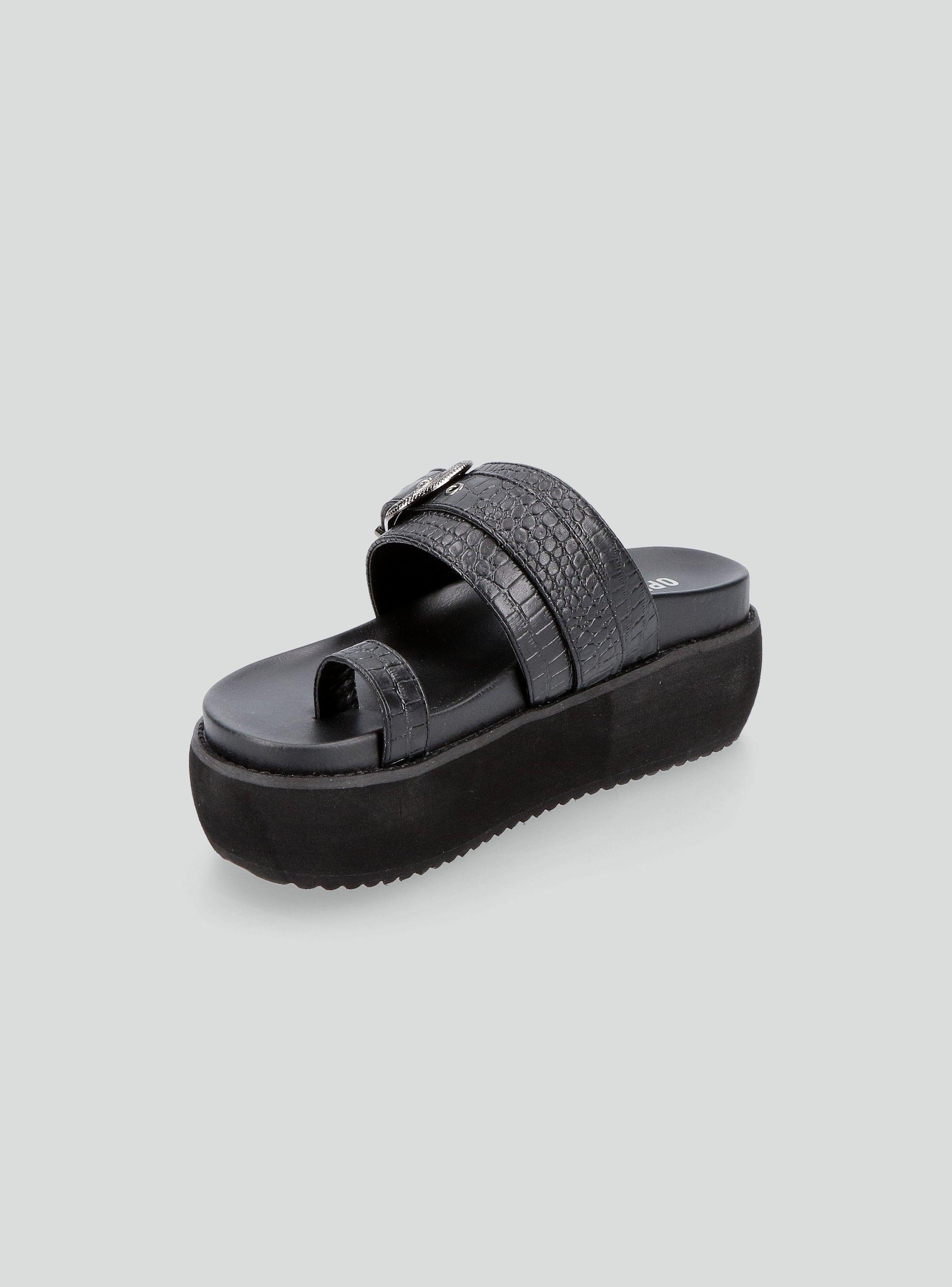 Sandalia Plataforma Hebilla Western Mujer-2